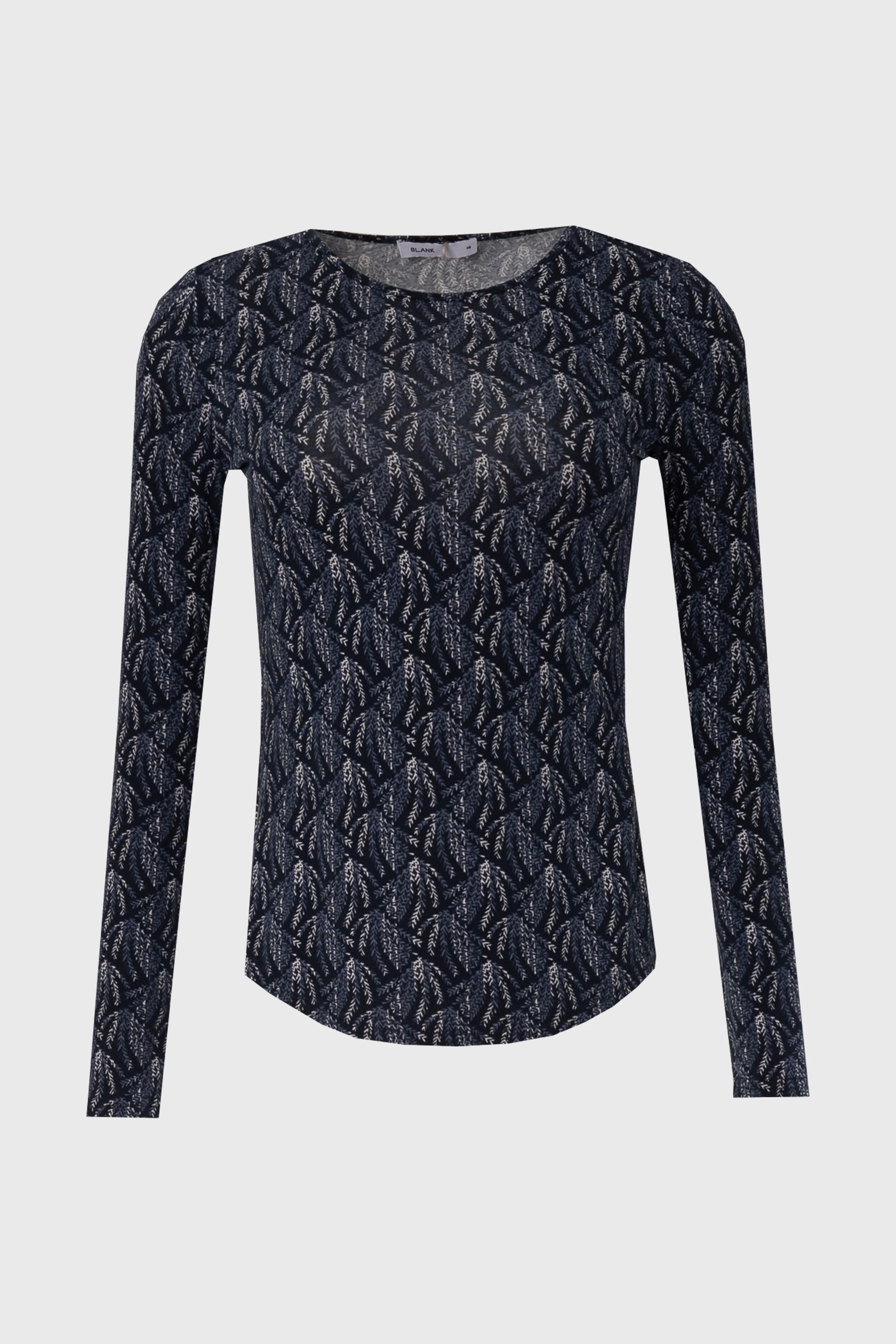 Blue Leaf Printed T-Shirt - Image 5