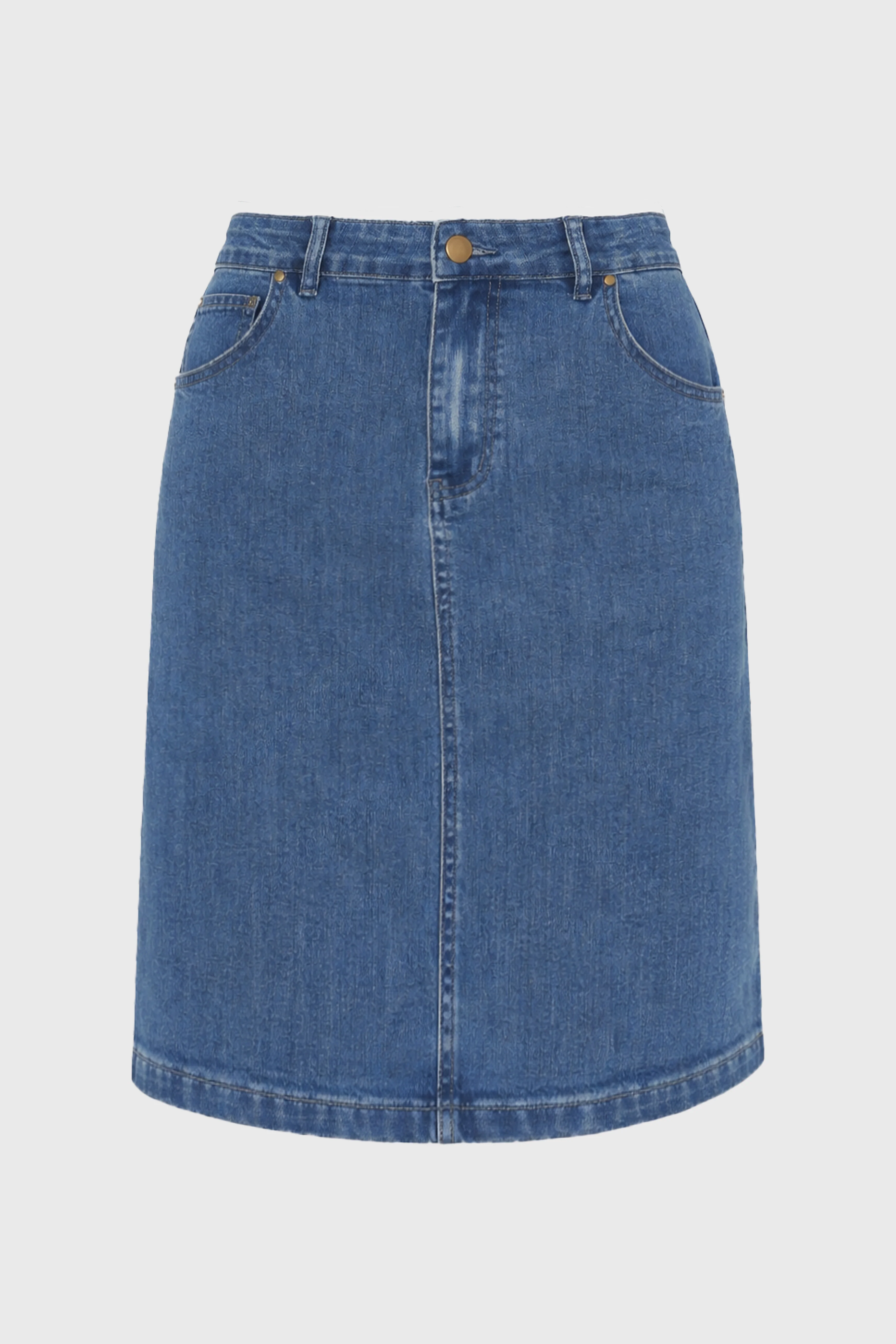 Blue Pencil Denim Skirt - Image 6