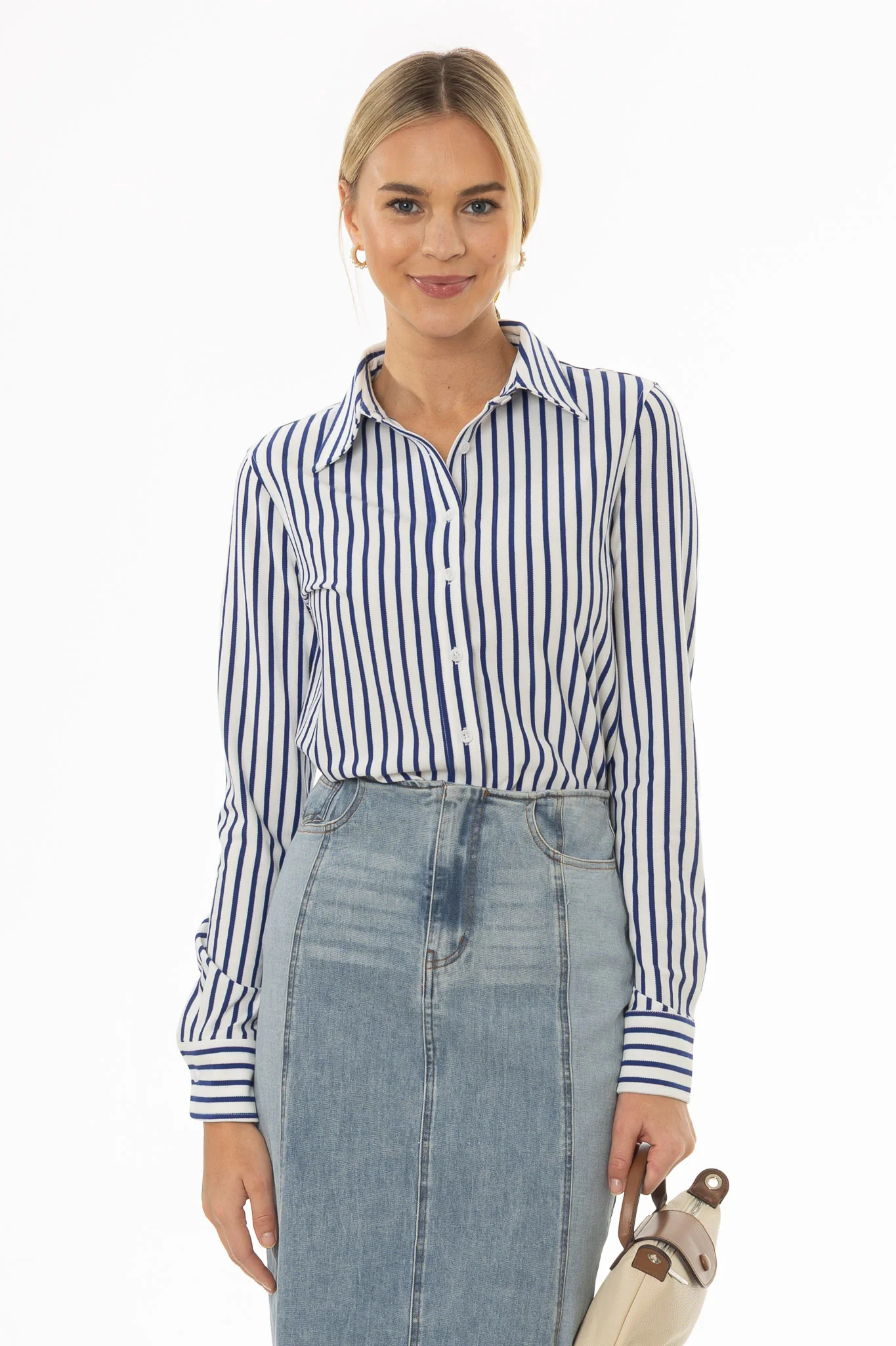 Blue Polo Button Up Shirt