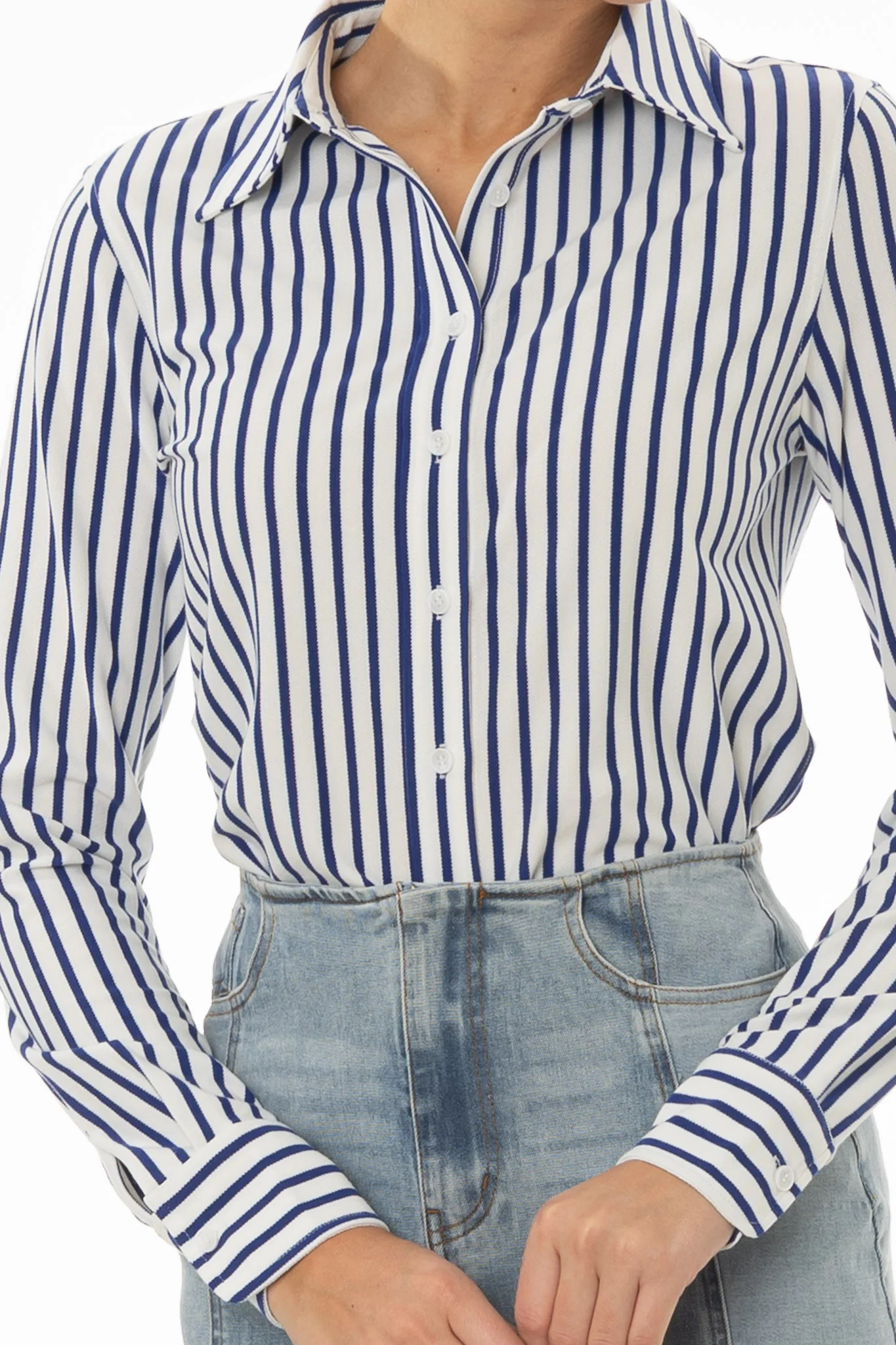 Blue Polo Button Up Shirt - Image 2