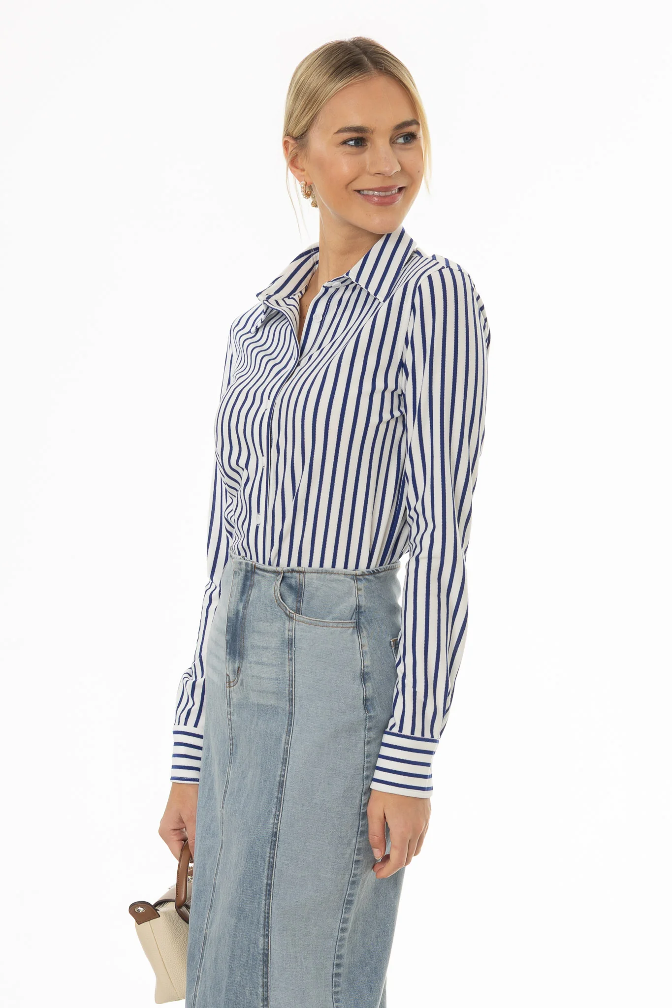 Blue Polo Button Up Shirt - Image 3