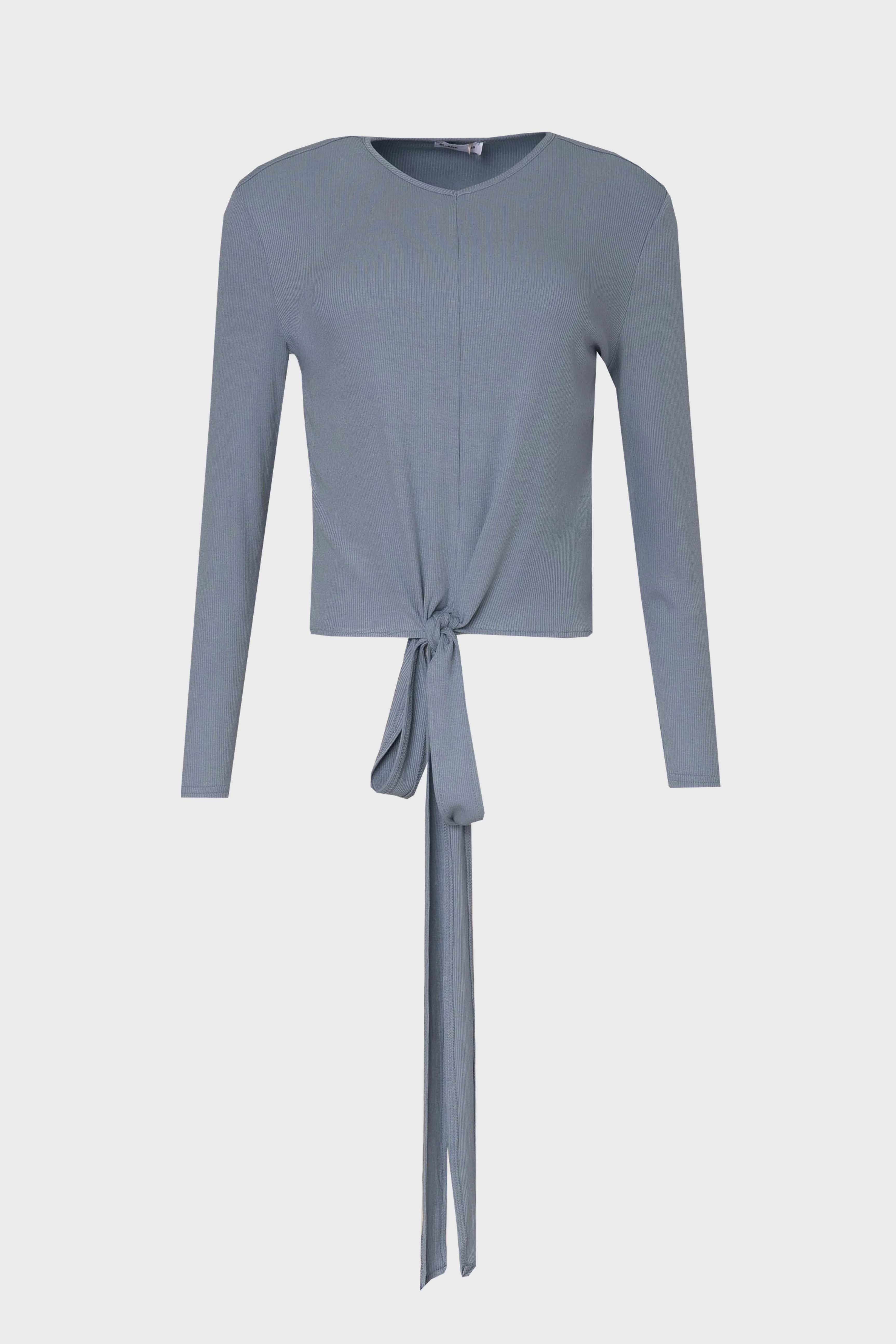 Blue Ribbed Tie T-Shirt - Image 6