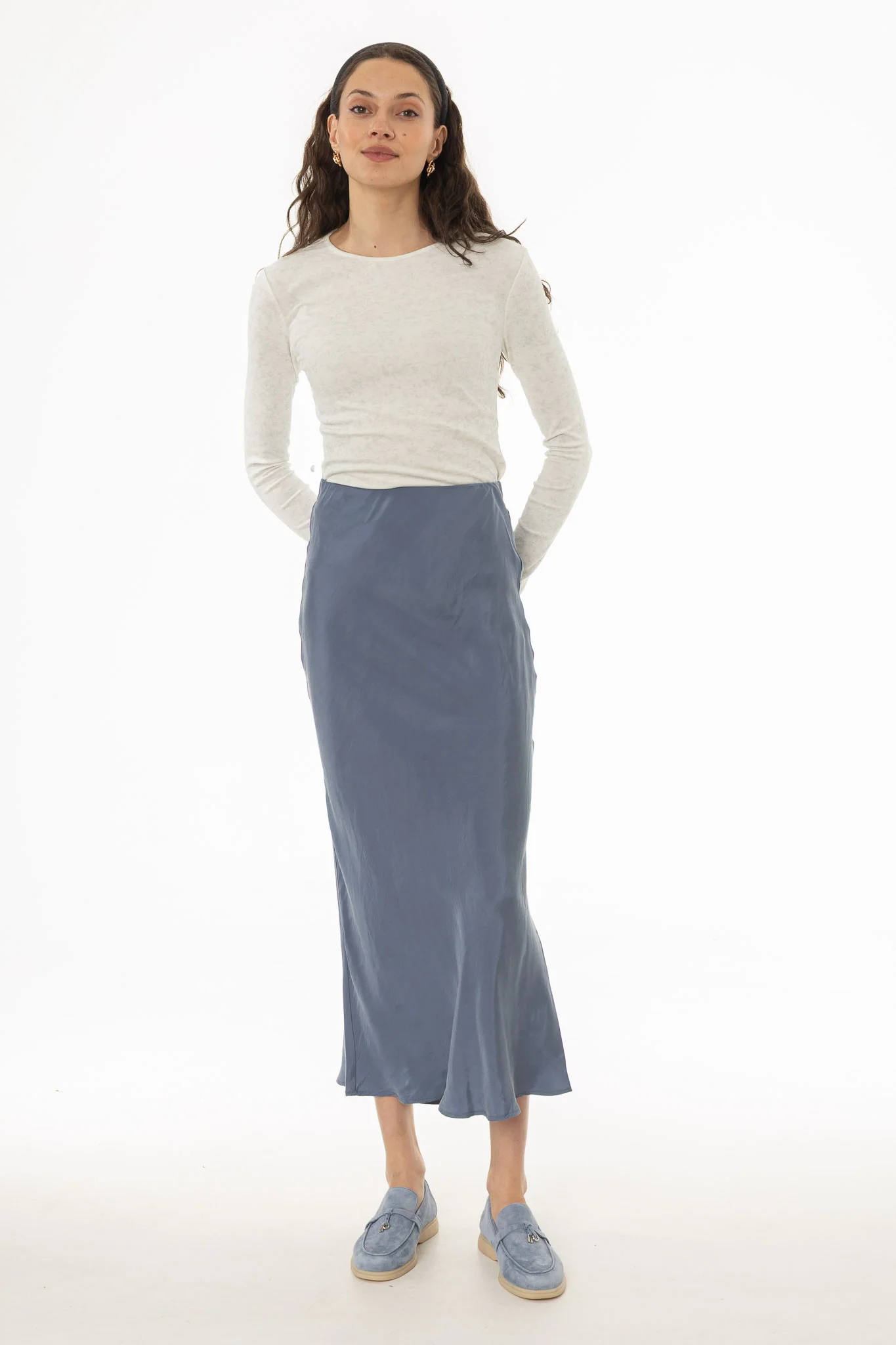 Blue Slip Skirt - Image 5
