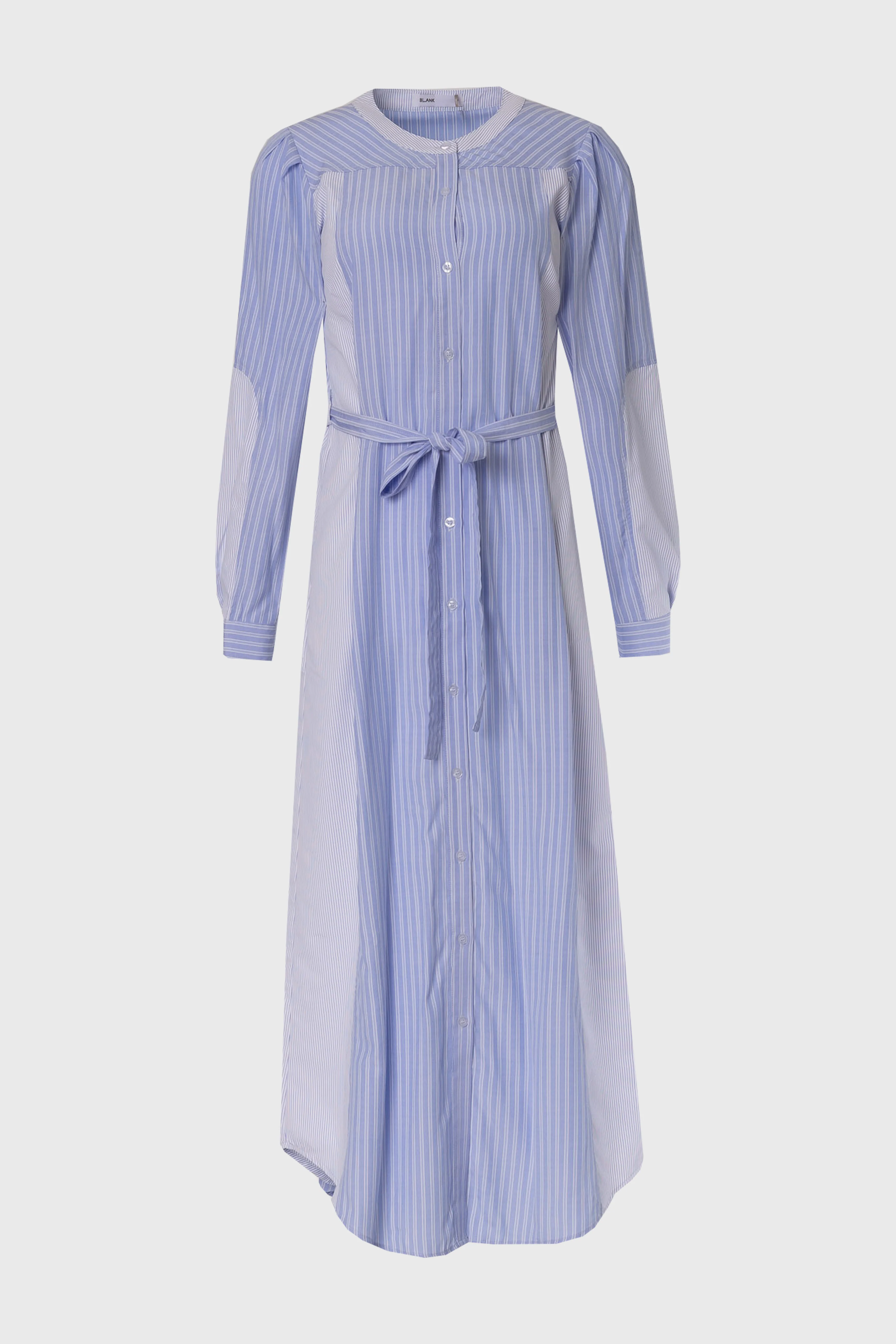 Blue Striped Pocket Shirt Dress - Image 6
