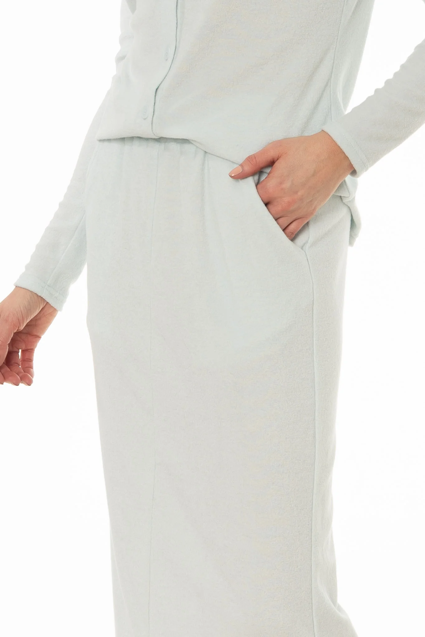 Blue Terry Maxi Skirt - Image 2