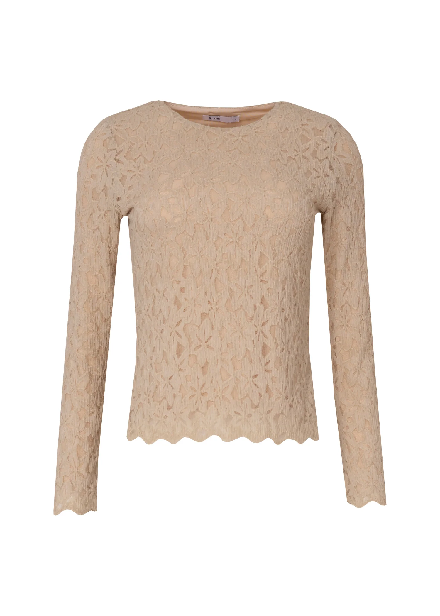 Bone Floral Scalloped Top - Image 5