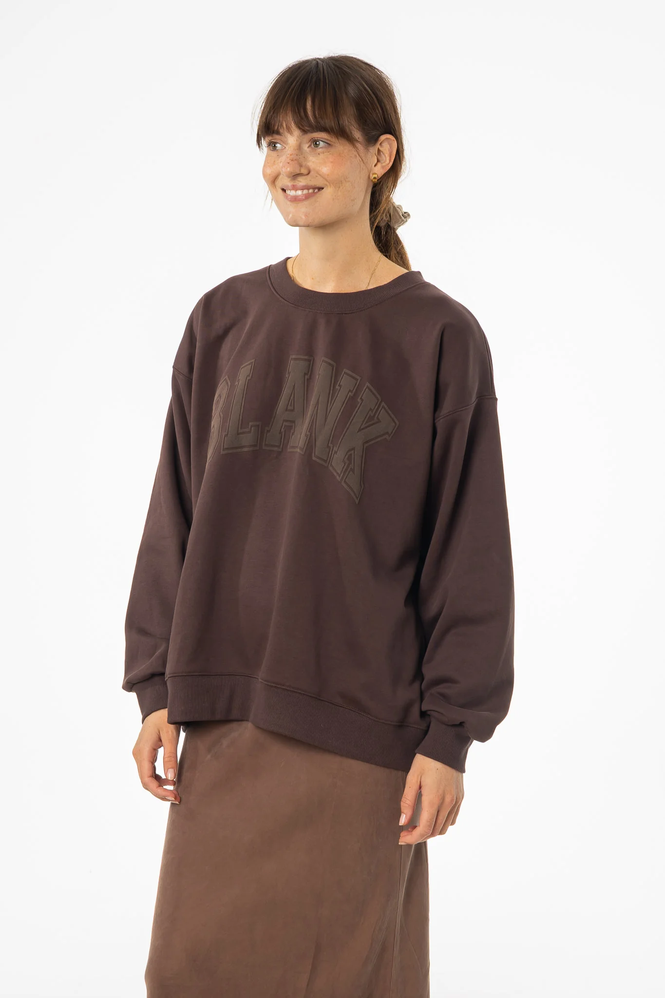 Brown Blank Sweatshirt - Image 3