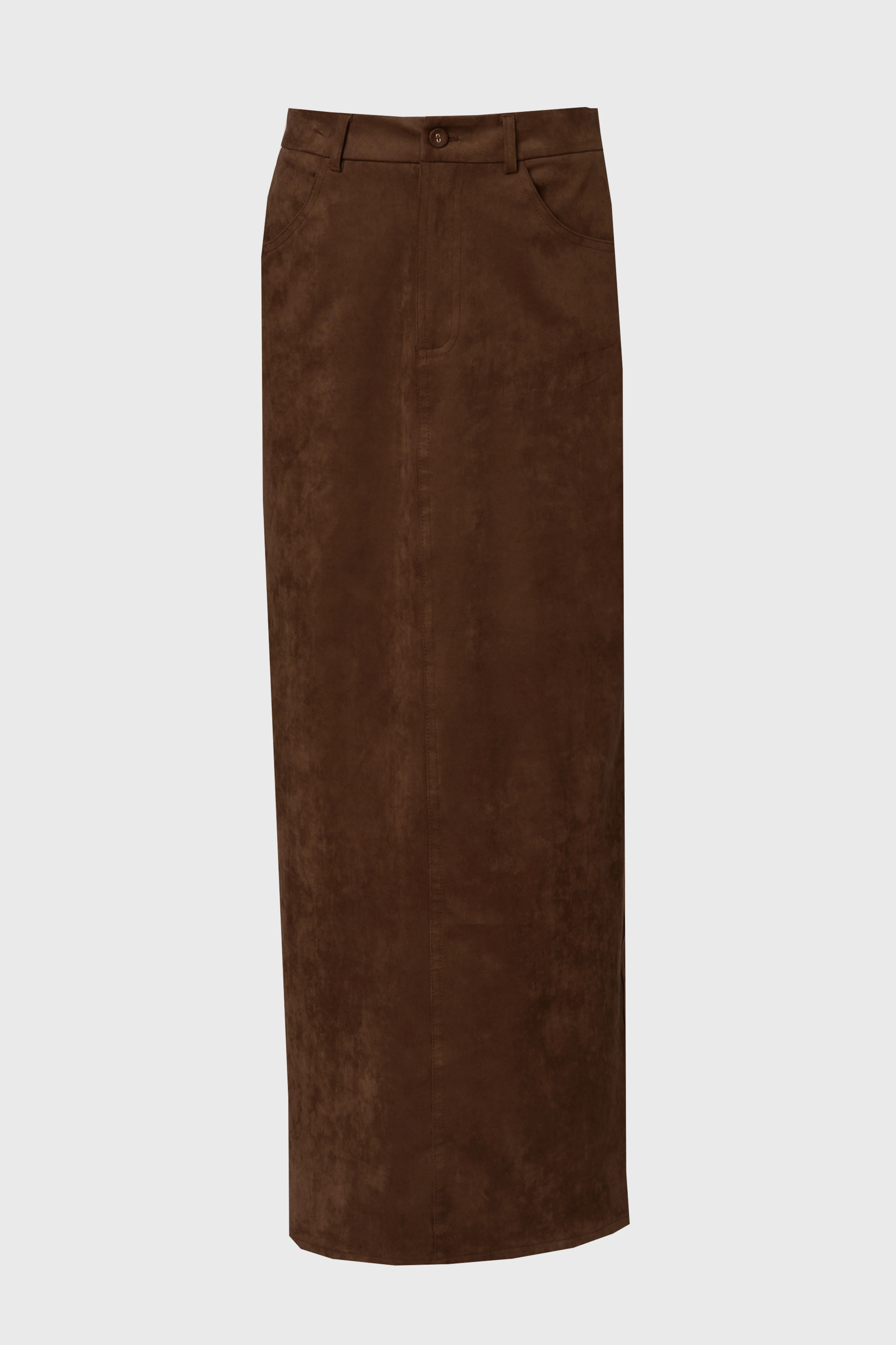 Brown Everyday Microsuede Skirt - Image 5