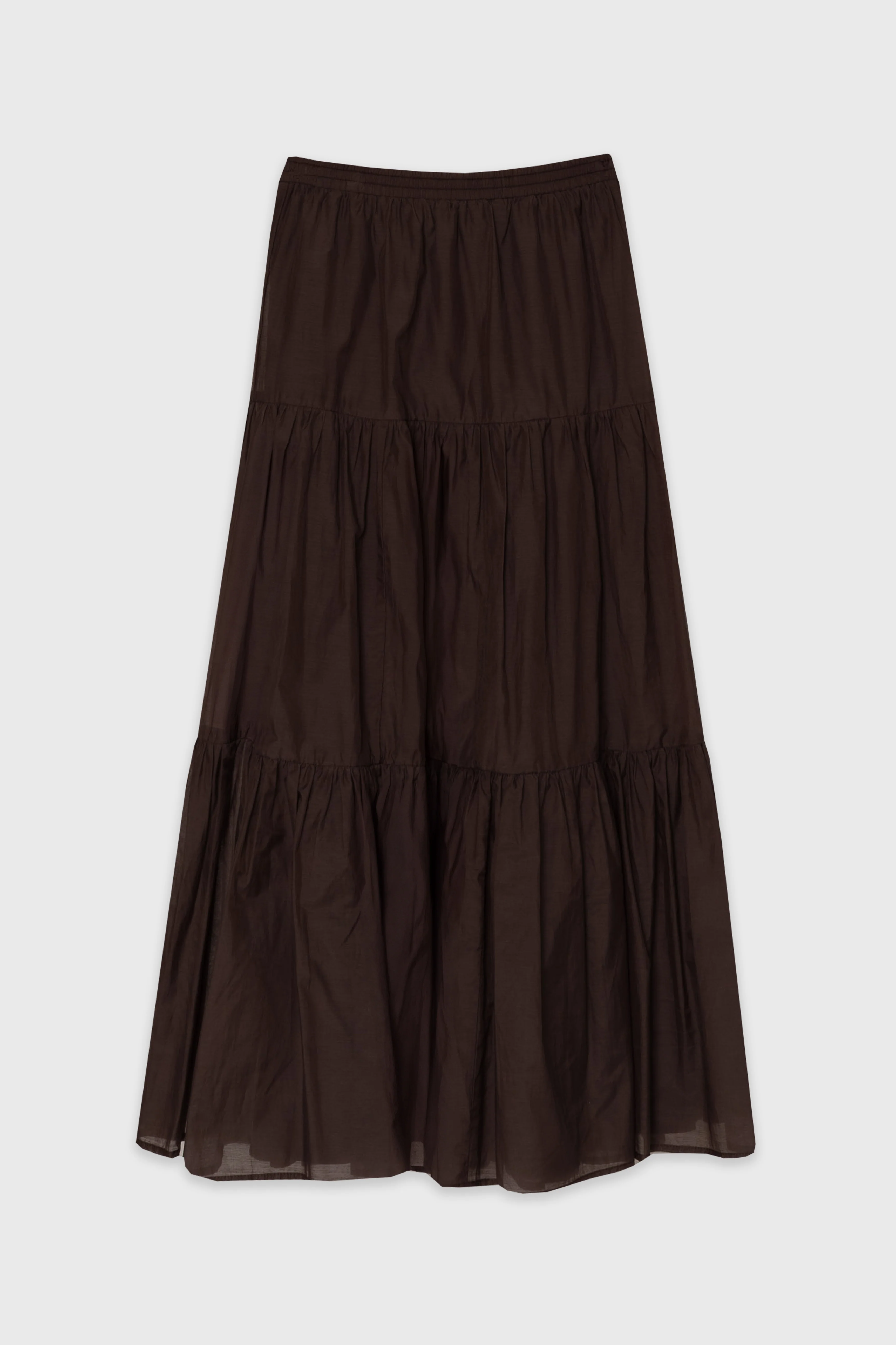 Brown Layered Chiffon Skirt - Image 6
