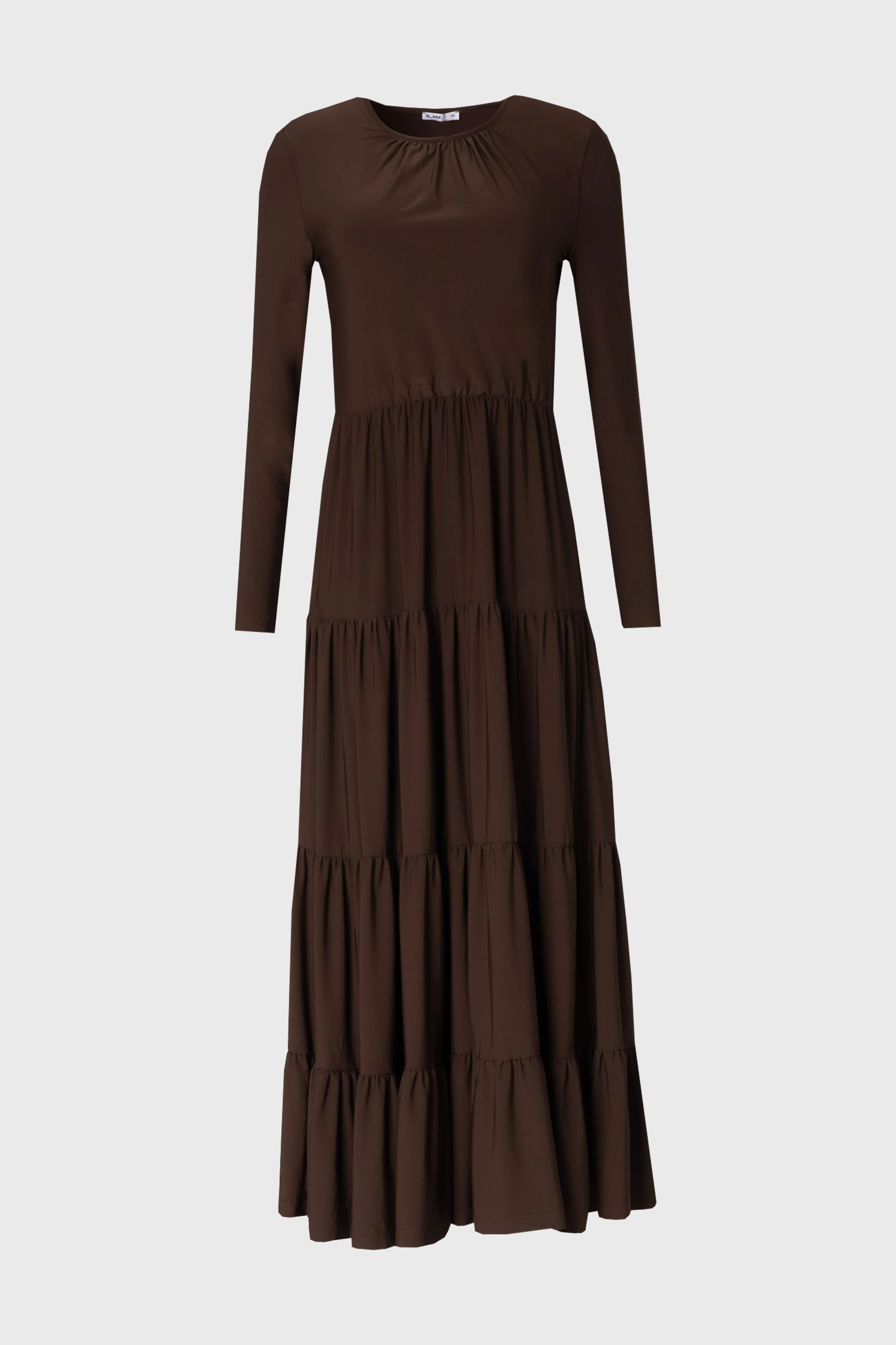 Brown Tiered Maxi Dress - Image 6