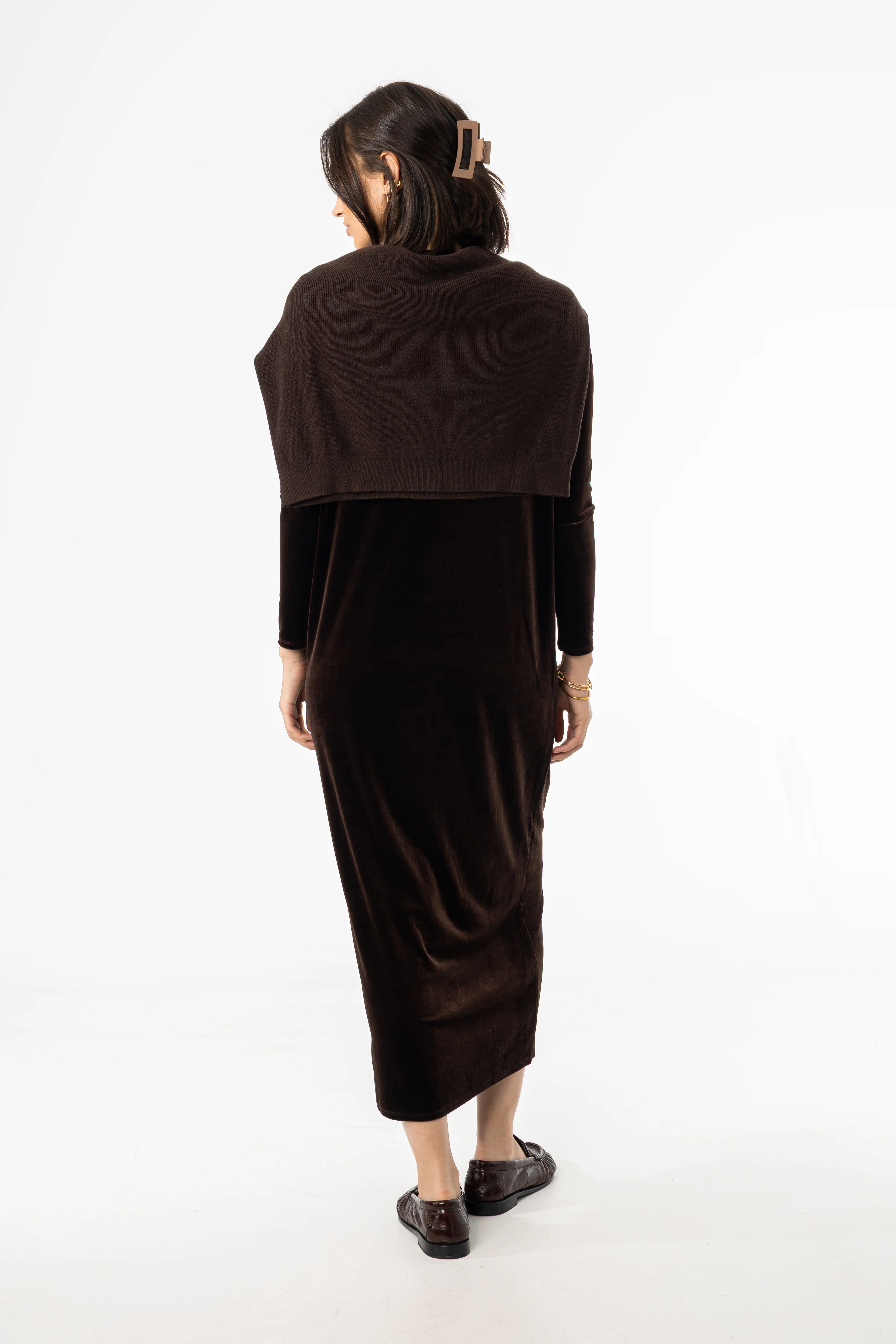 Brown Velour Basic Maxi - Image 3