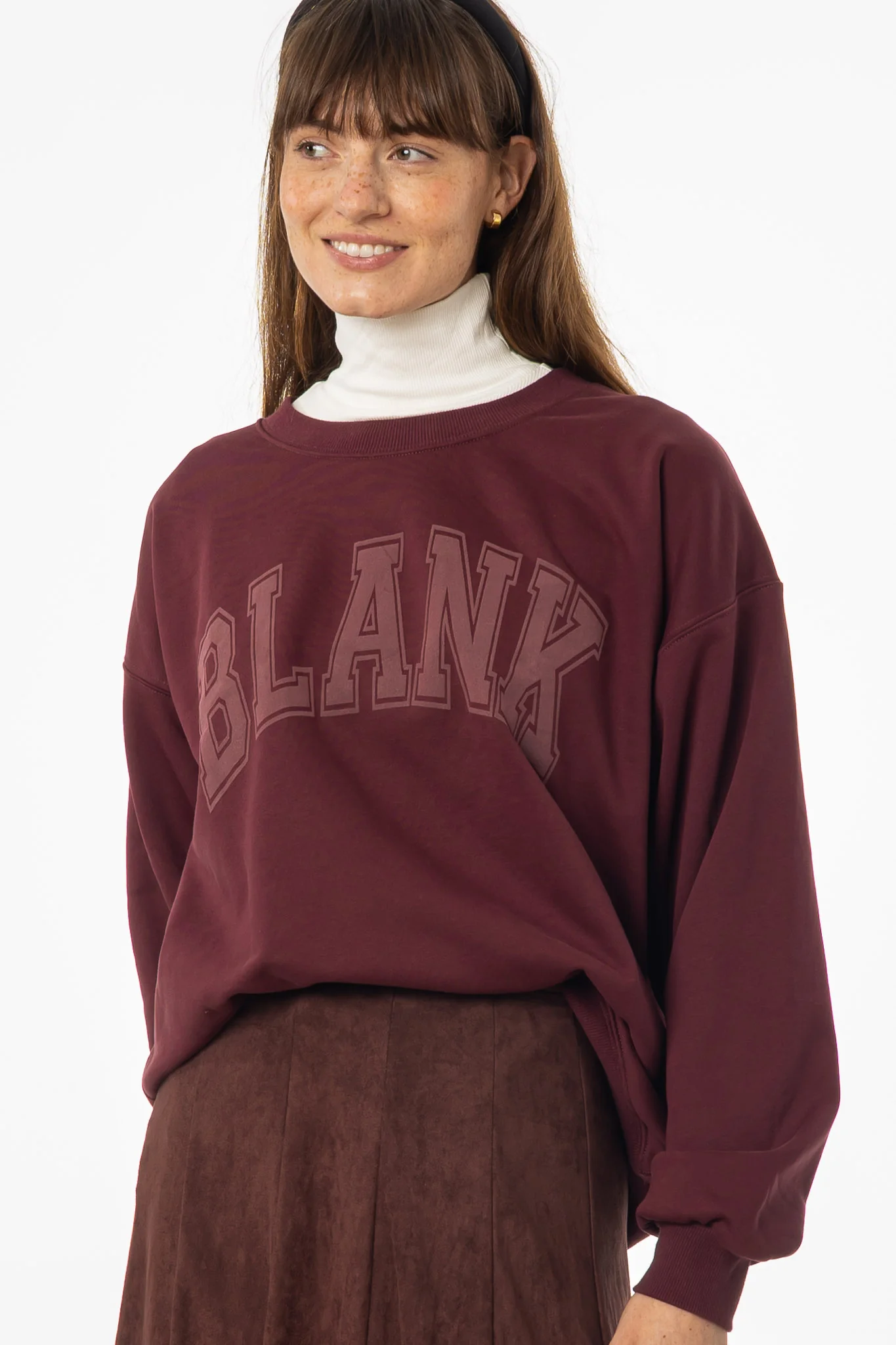 Burgundy Blank Sweatshirt - Image 4