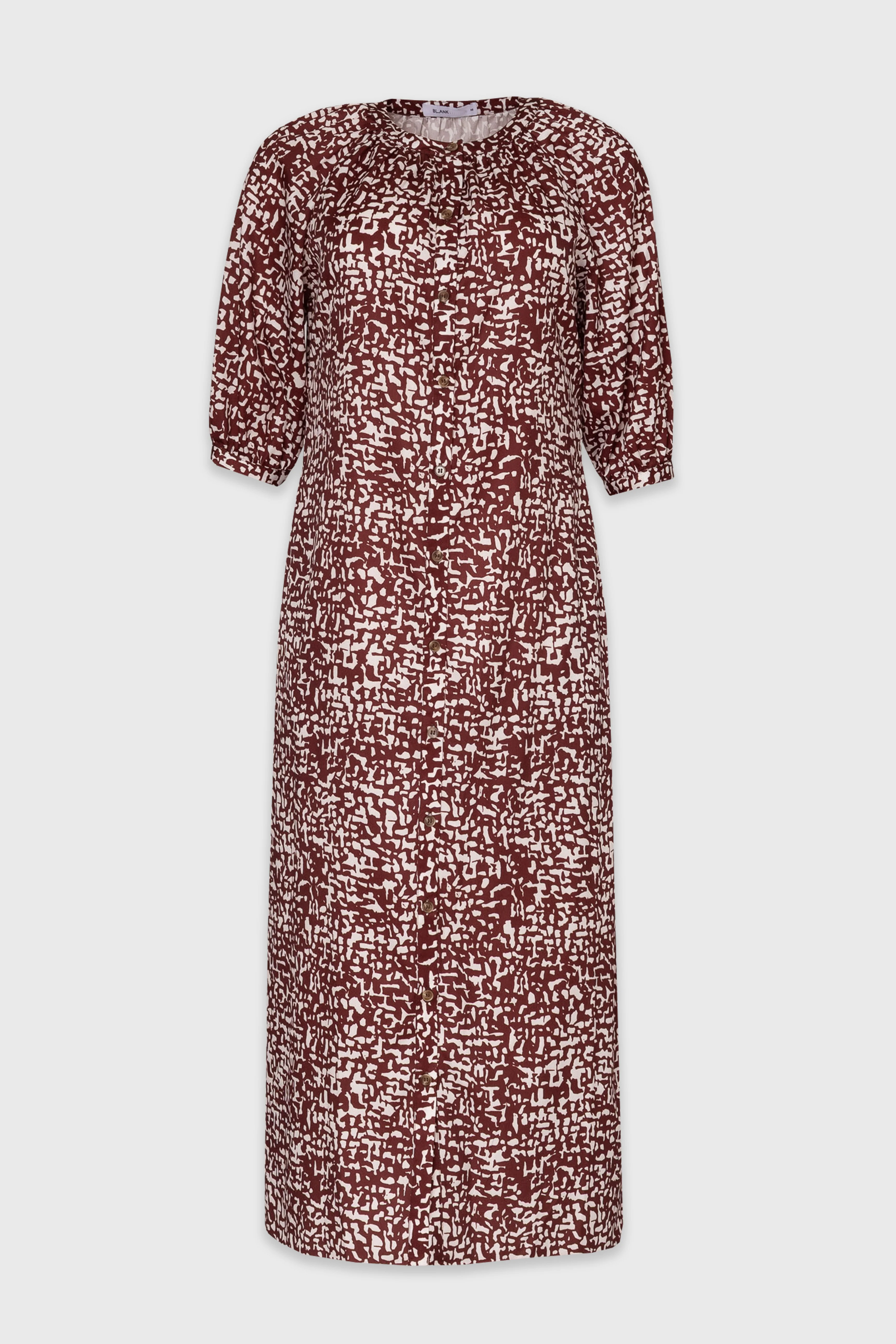 Burgundy Printed Maxi Dress - Image 6