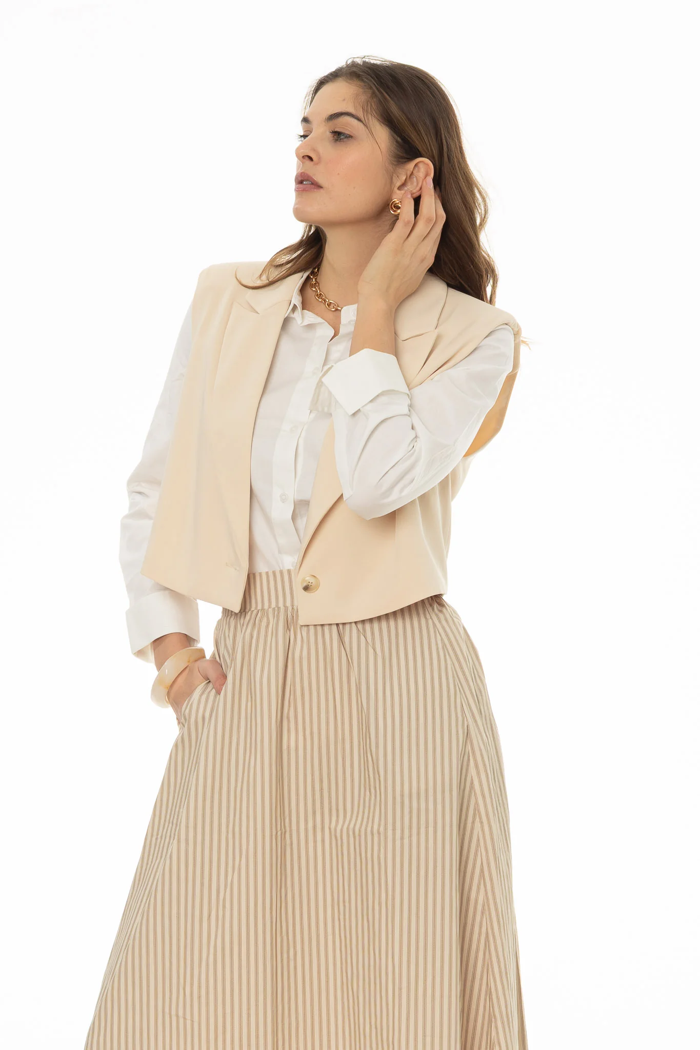 Butter Cropped Vest Overlay - Image 3