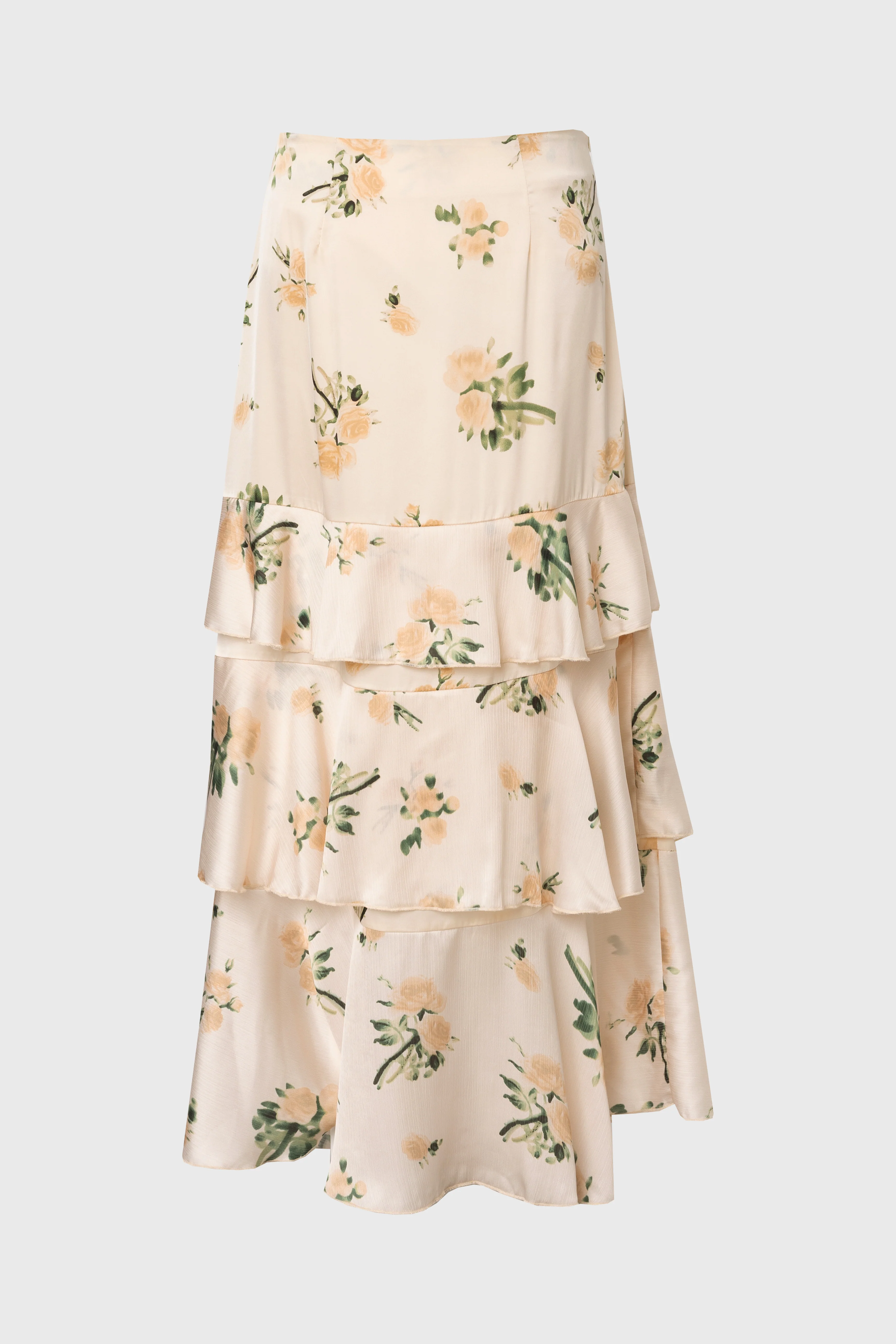 Champagne Floral Ruffle Skirt - Image 5