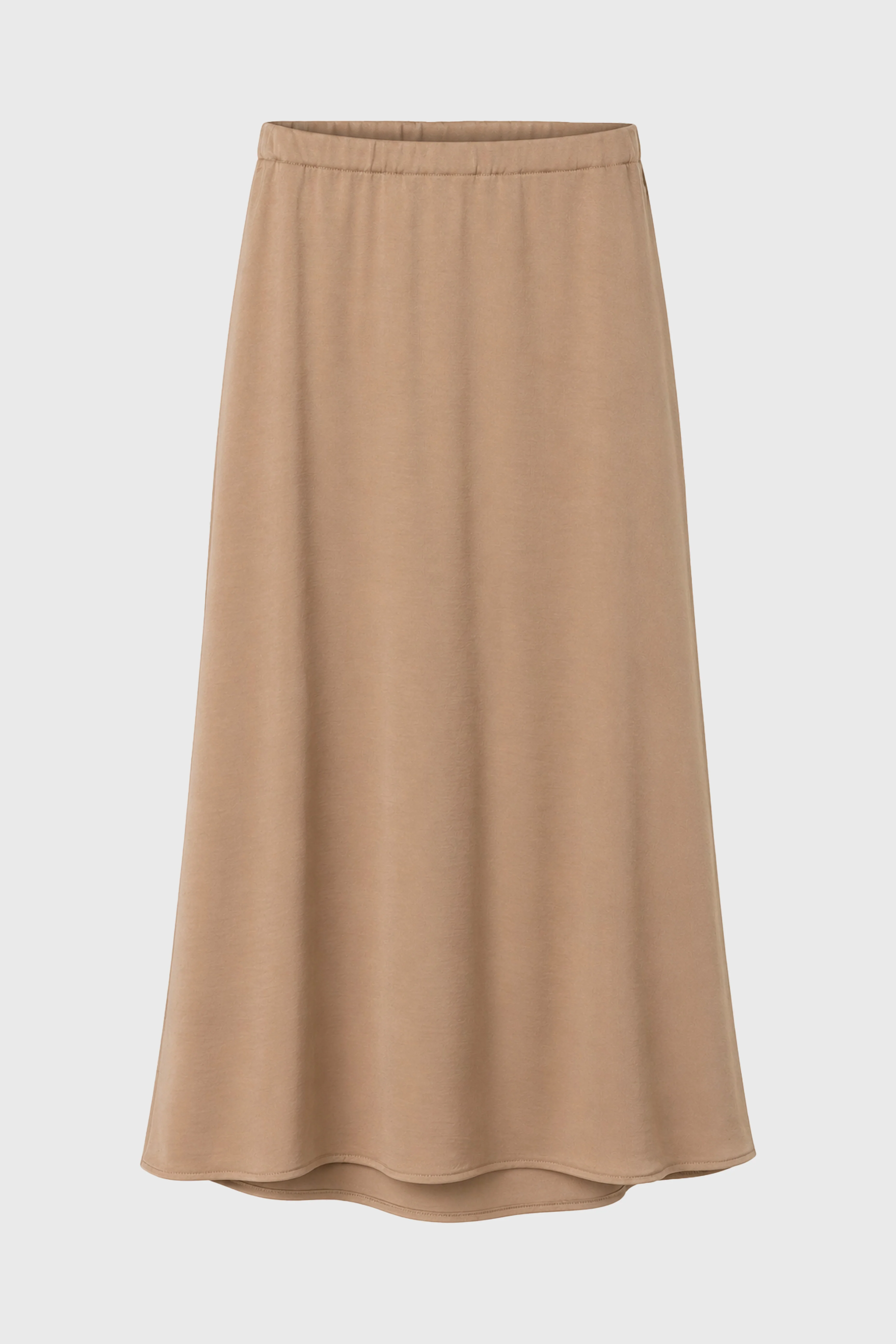 Champagne Silk Feel Flare Maxi Skirt - Image 6