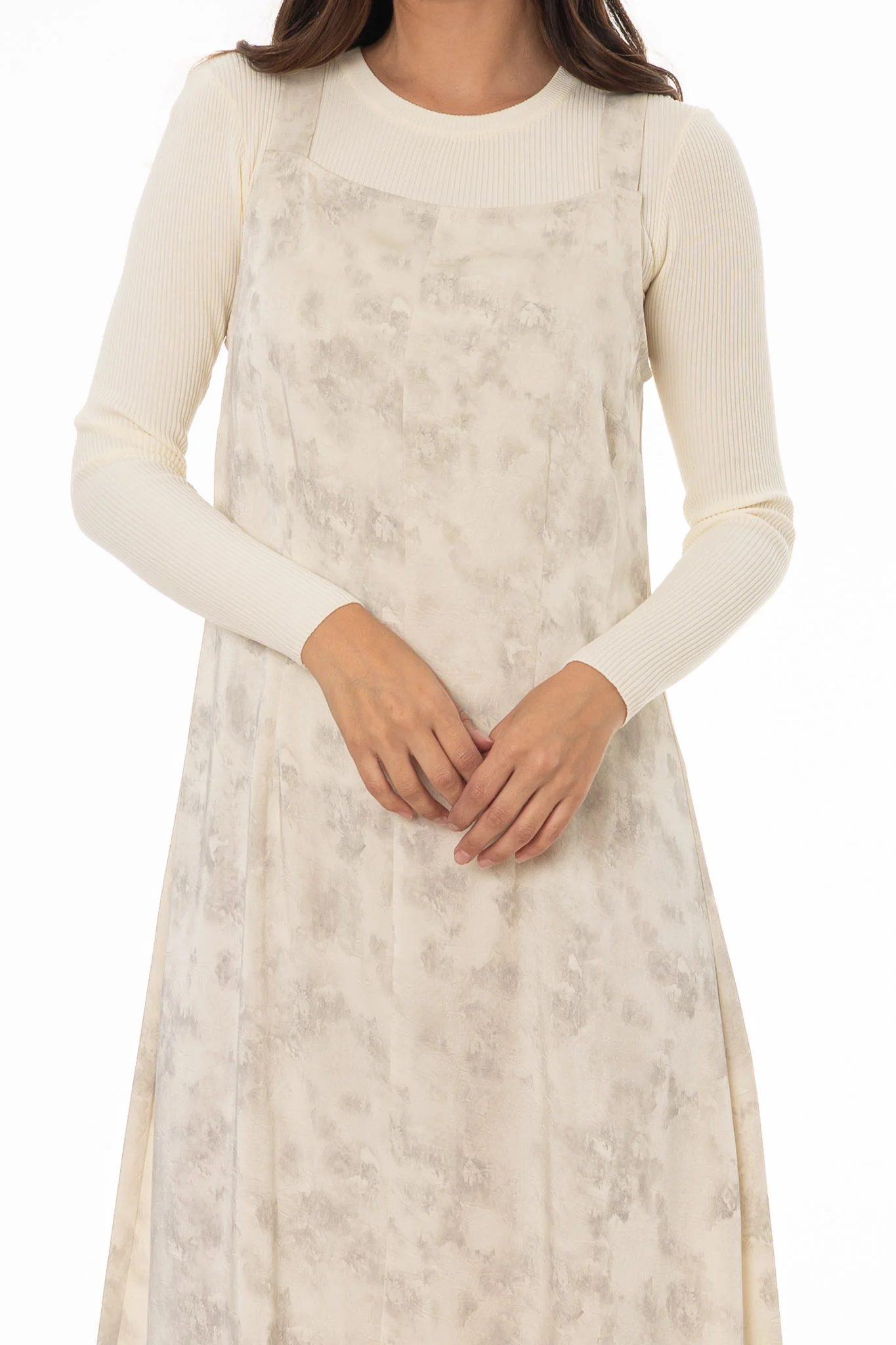 Cream Brushed Satin Jumper - Image 2
