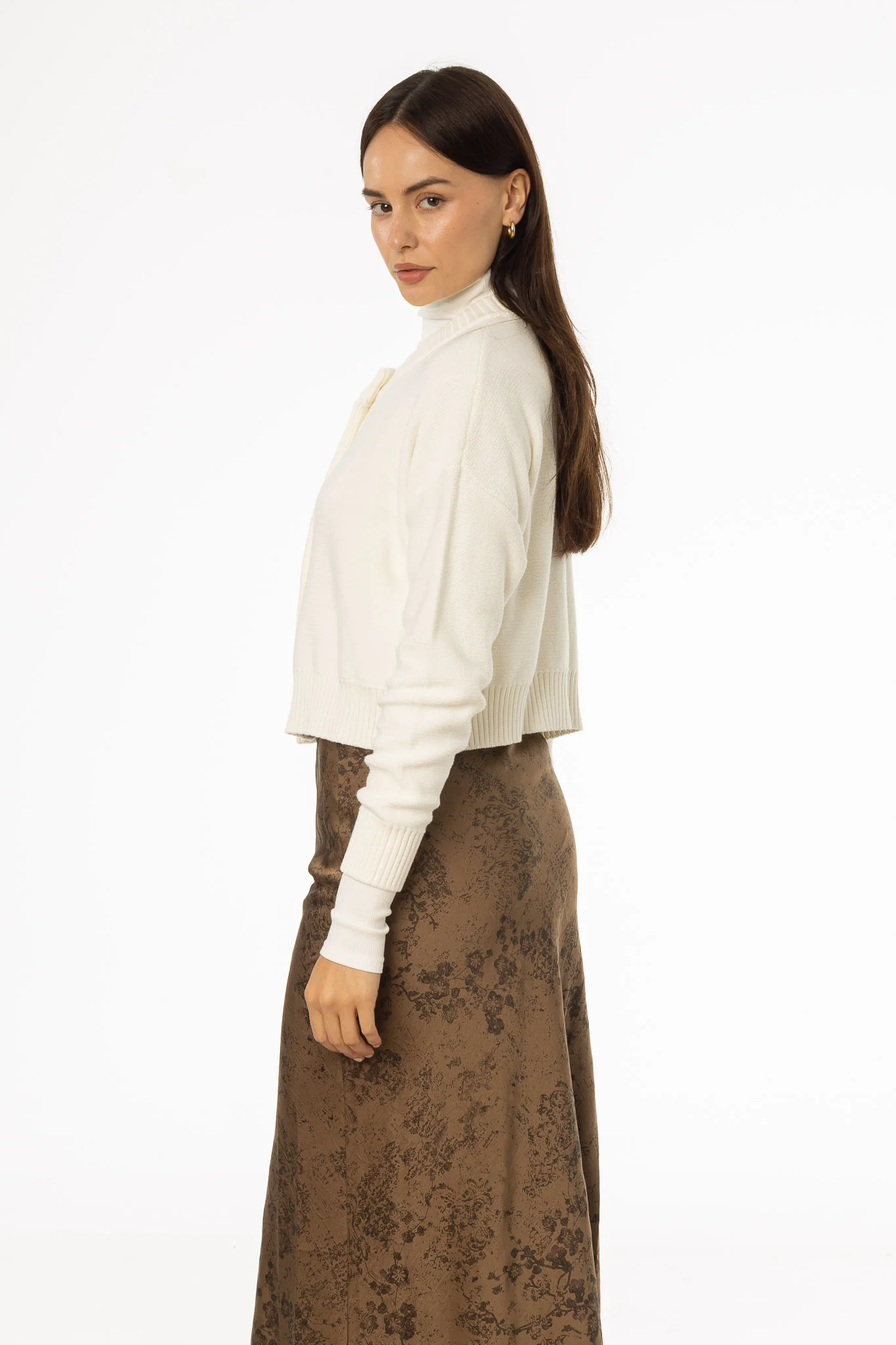 Cream Chunky Knit Cardigan - Image 4