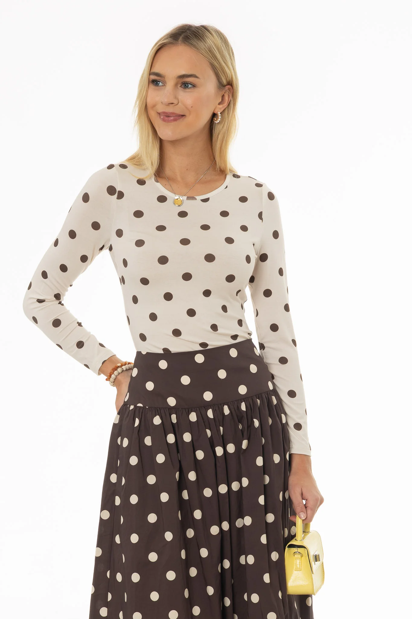 Cream Polka Dot T-Shirt - Image 5