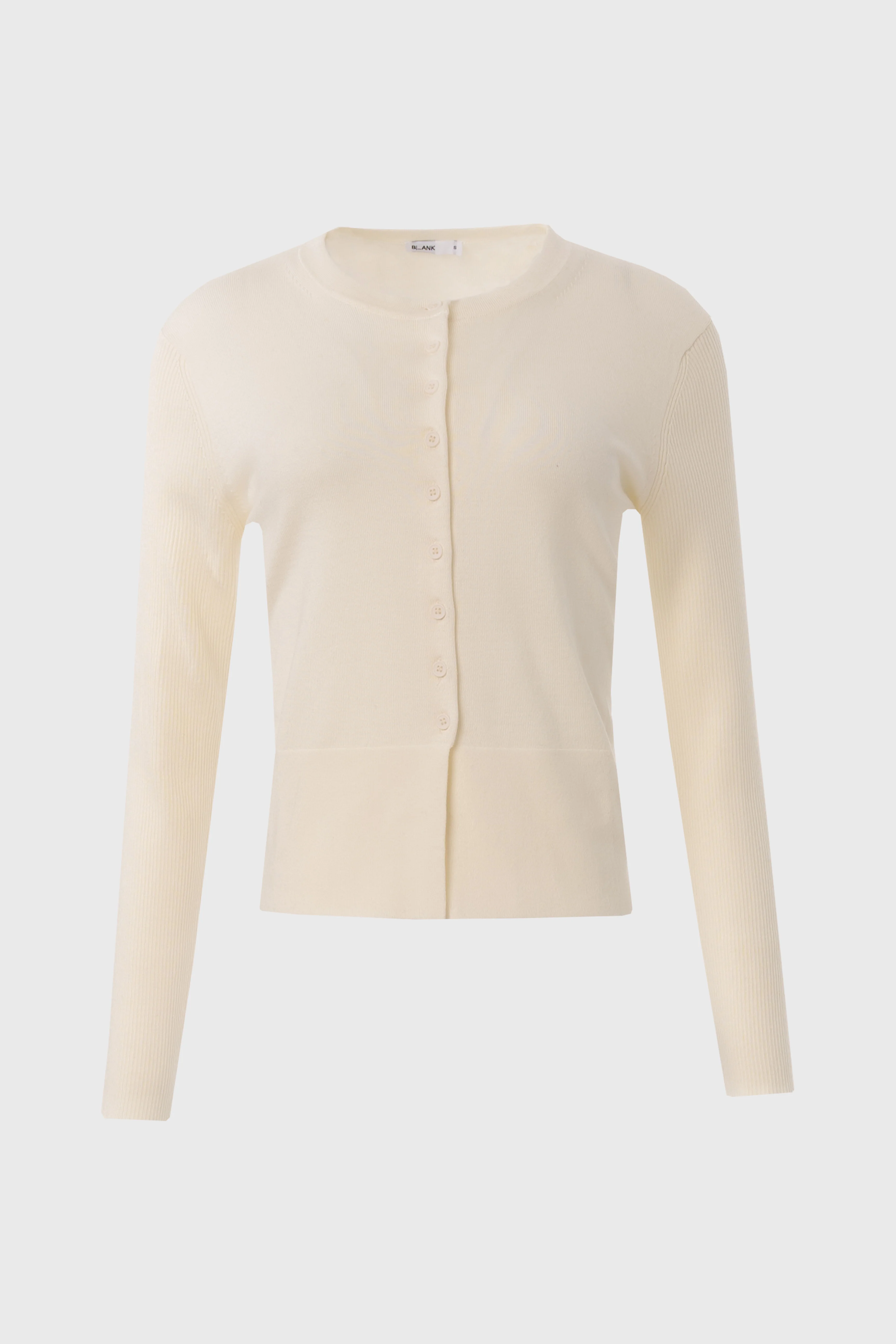 Cream Ribbed Sleeve Cardigan - Image 6