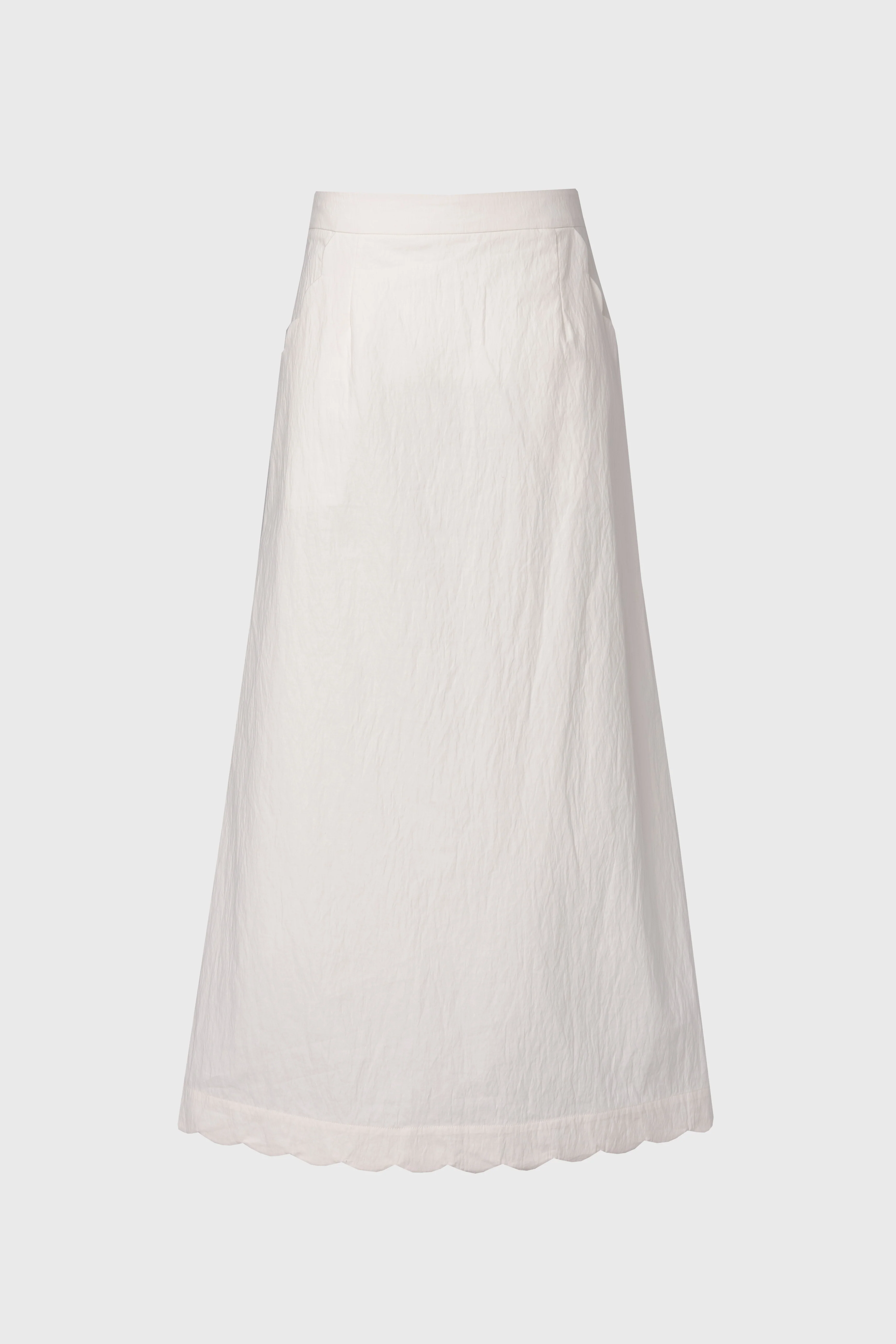 Cream Scalloped Maxi Skirt - Image 5
