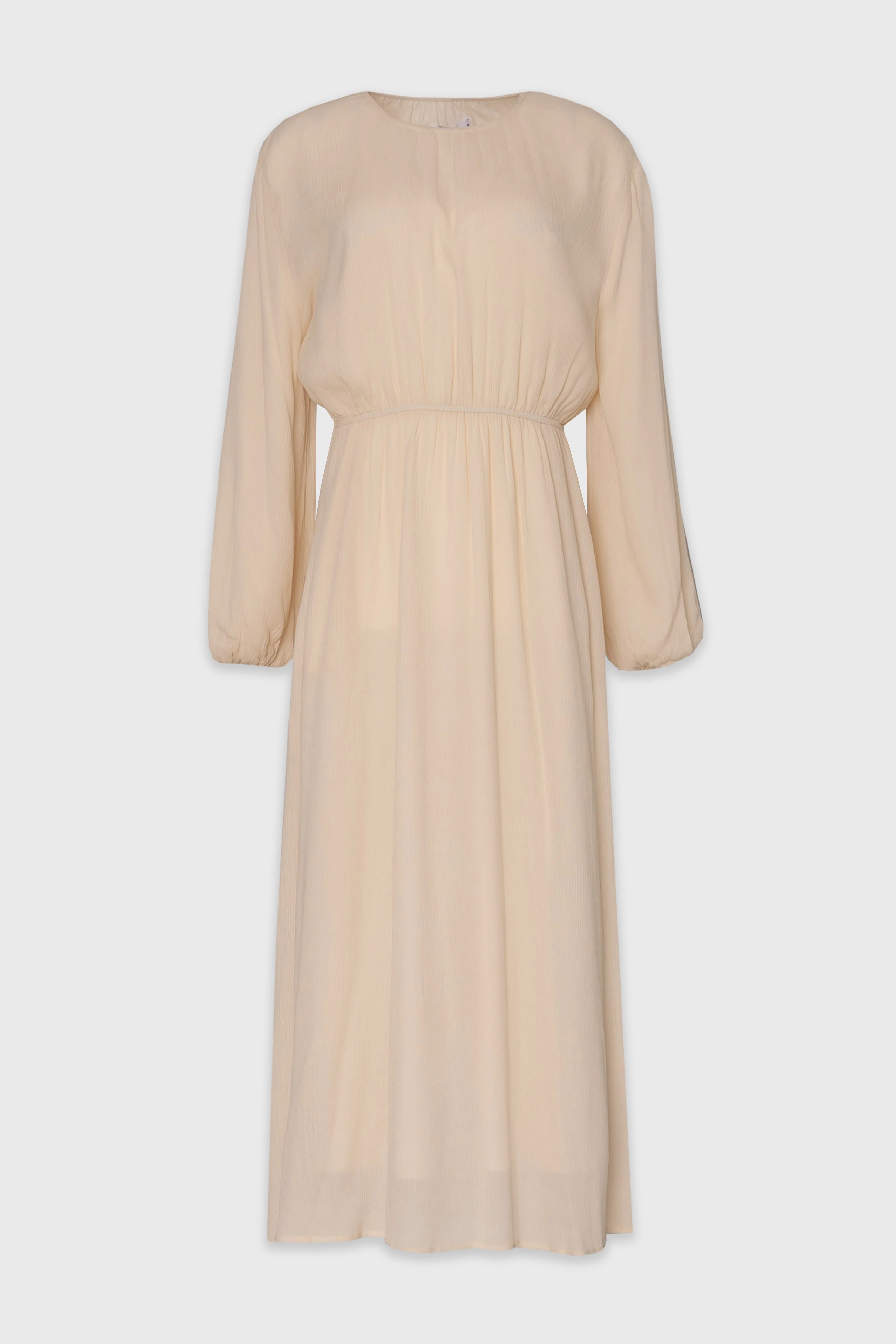Cream Waisted Maxi Dress - Image 6