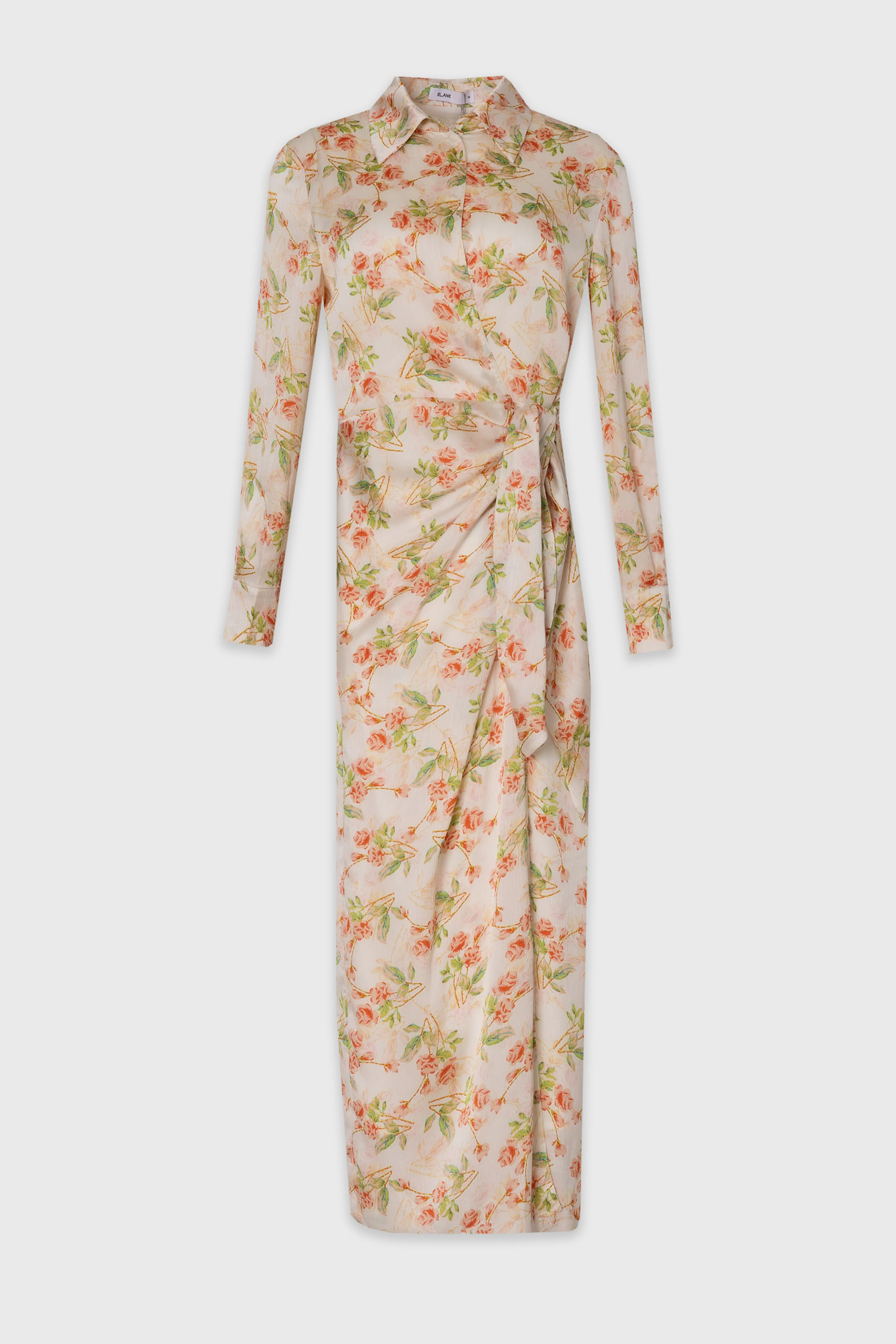Floral Print Side Tie Wrap Maxi Dress - Image 6