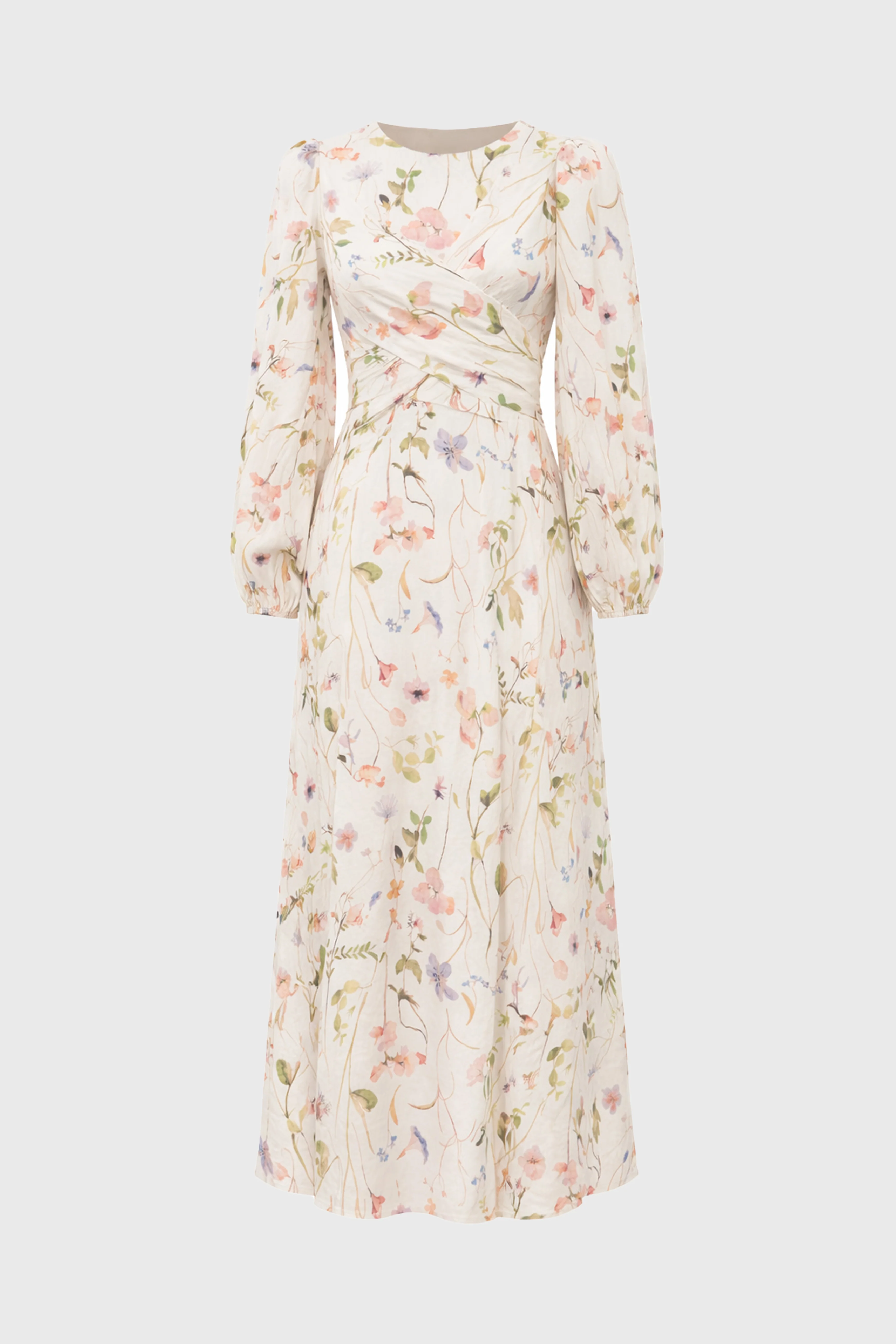 Floral Printed Crossover Maxi Dress - Image 6