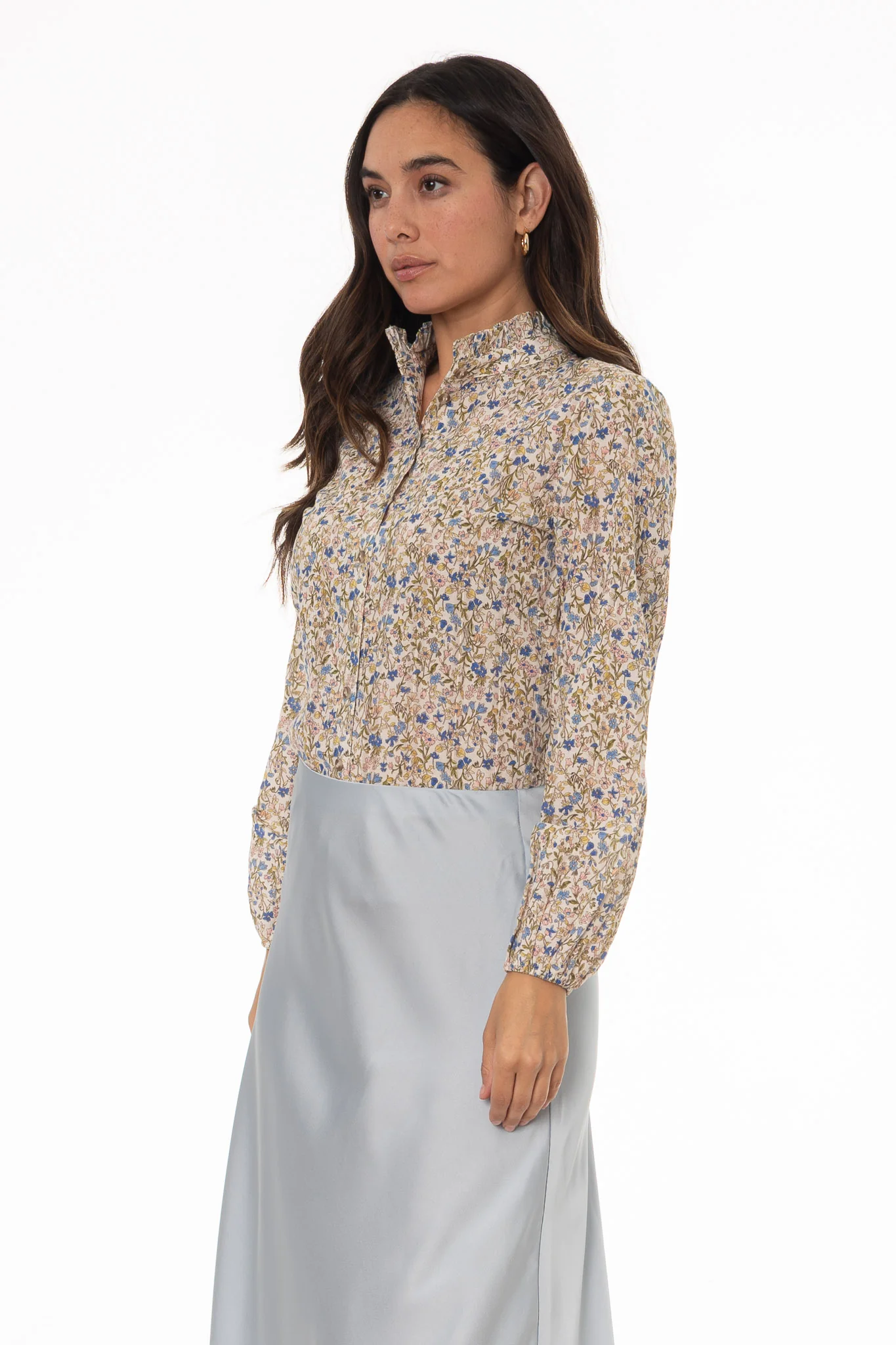 Floral Printed Ruffle Blouse - Image 2