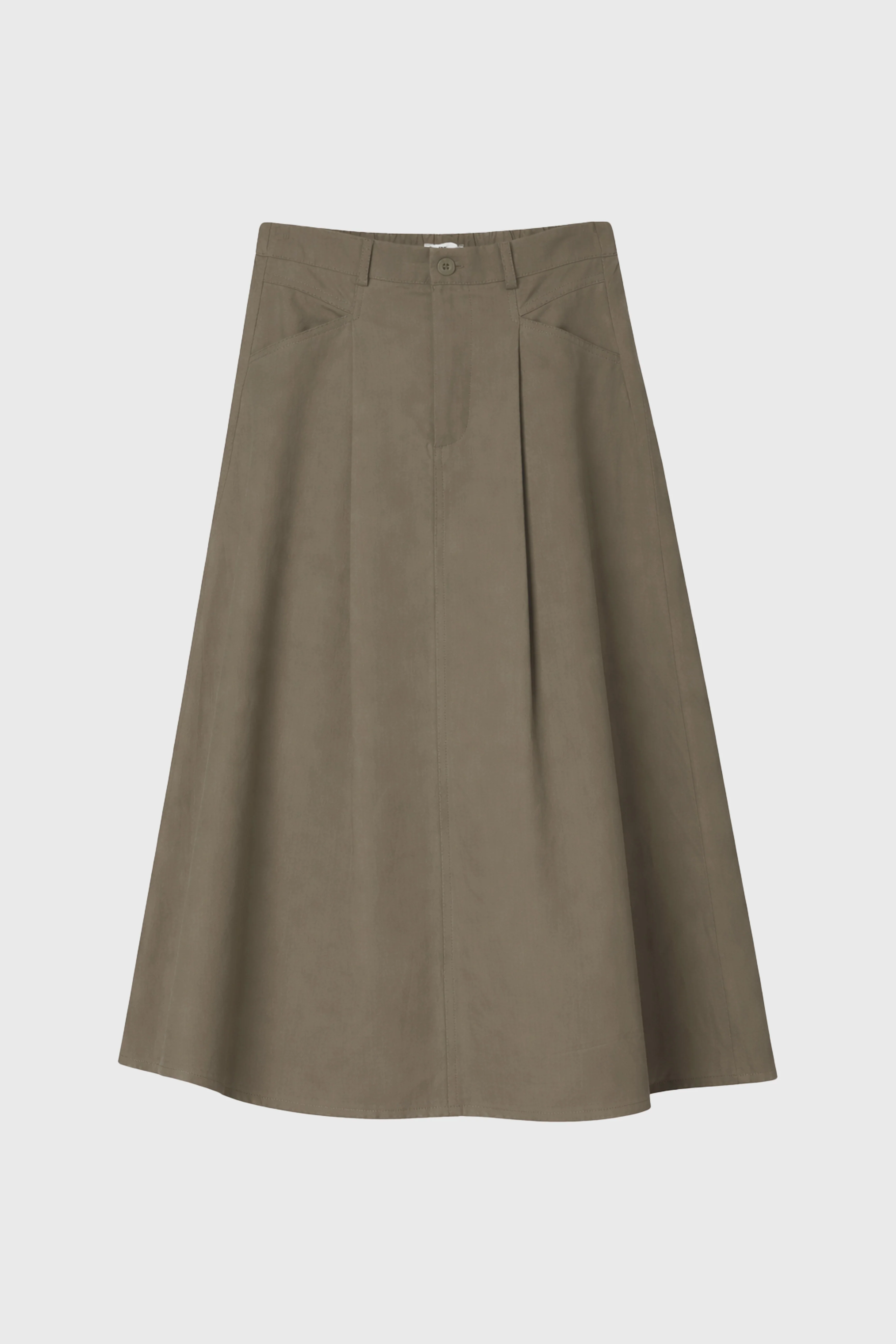 Green Cargo Flare Maxi Skirt - Image 6