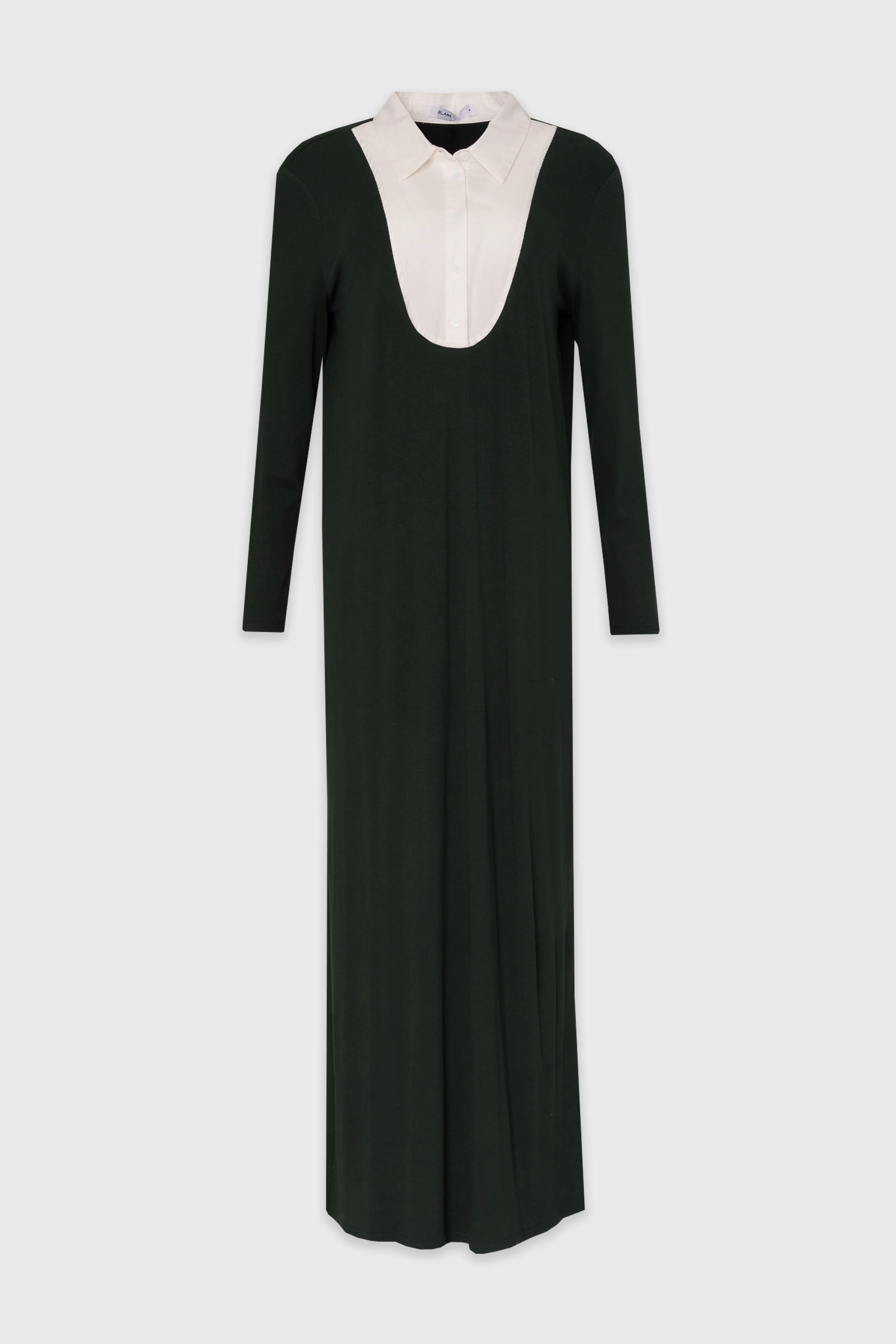 Green Combo Blouse Maxi Dress - Image 6
