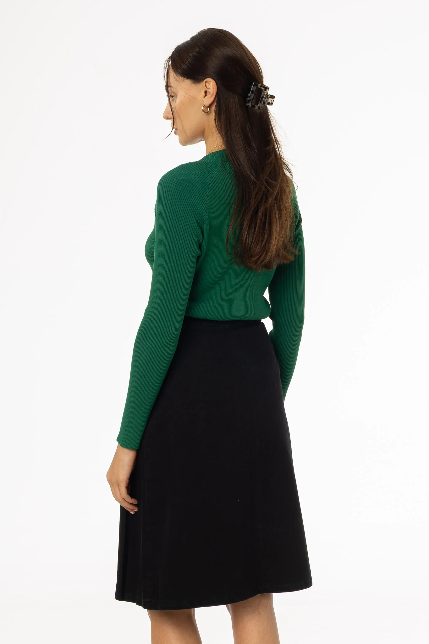 Green Faux Shrug Knit Top - Image 3
