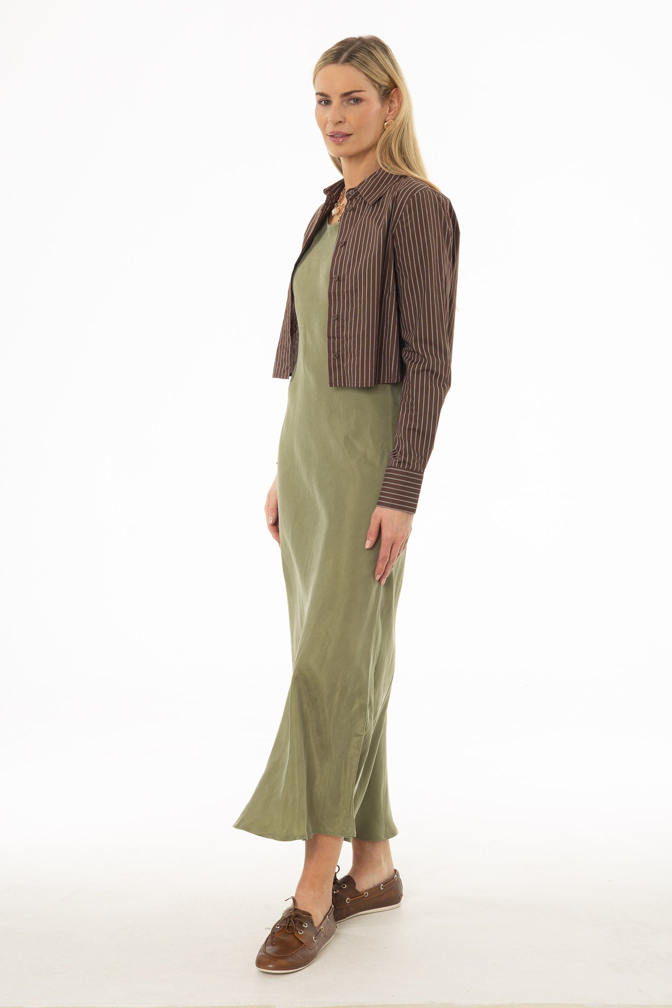 Green Slip Dress - Image 2