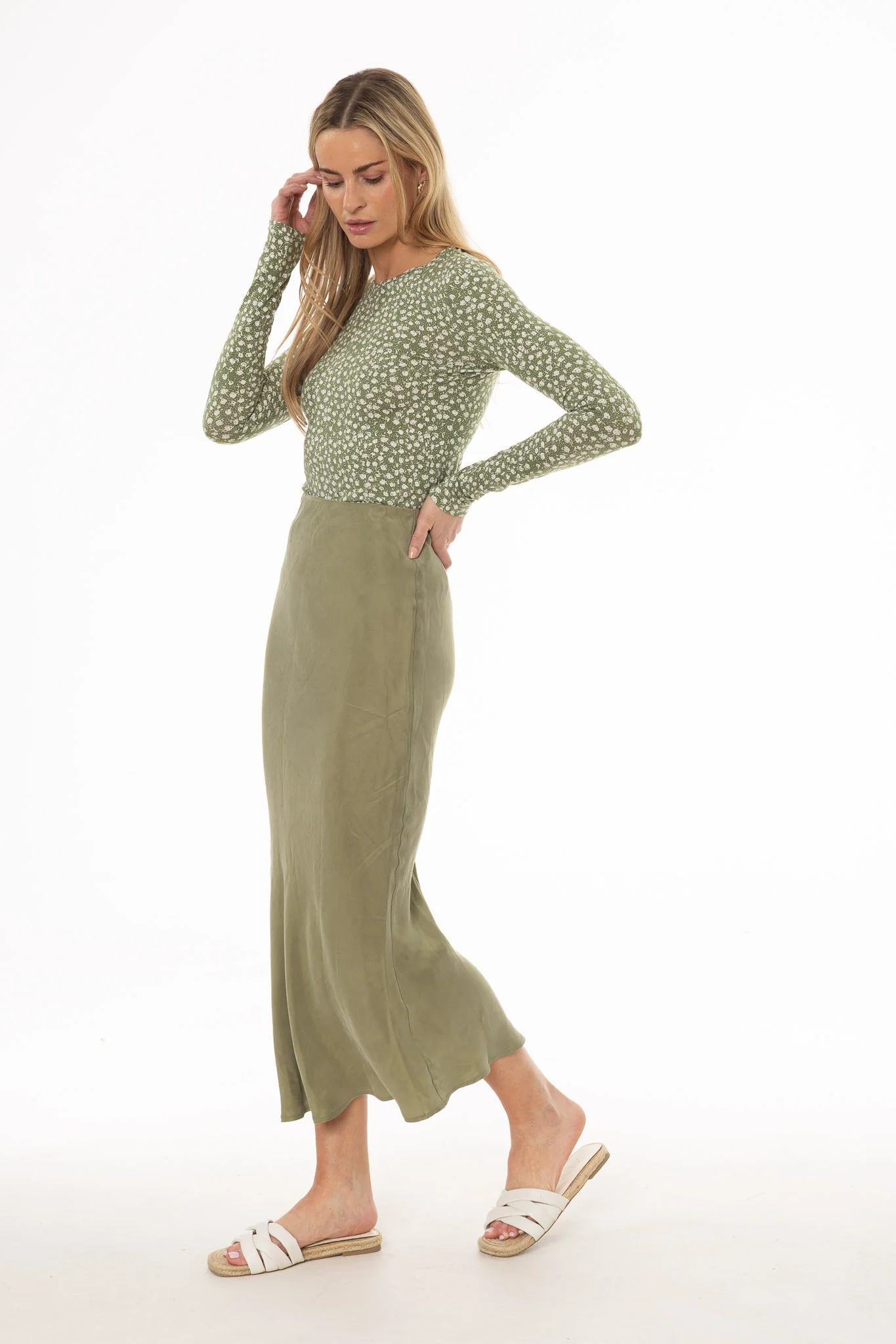 Green Slip Skirt - Image 3