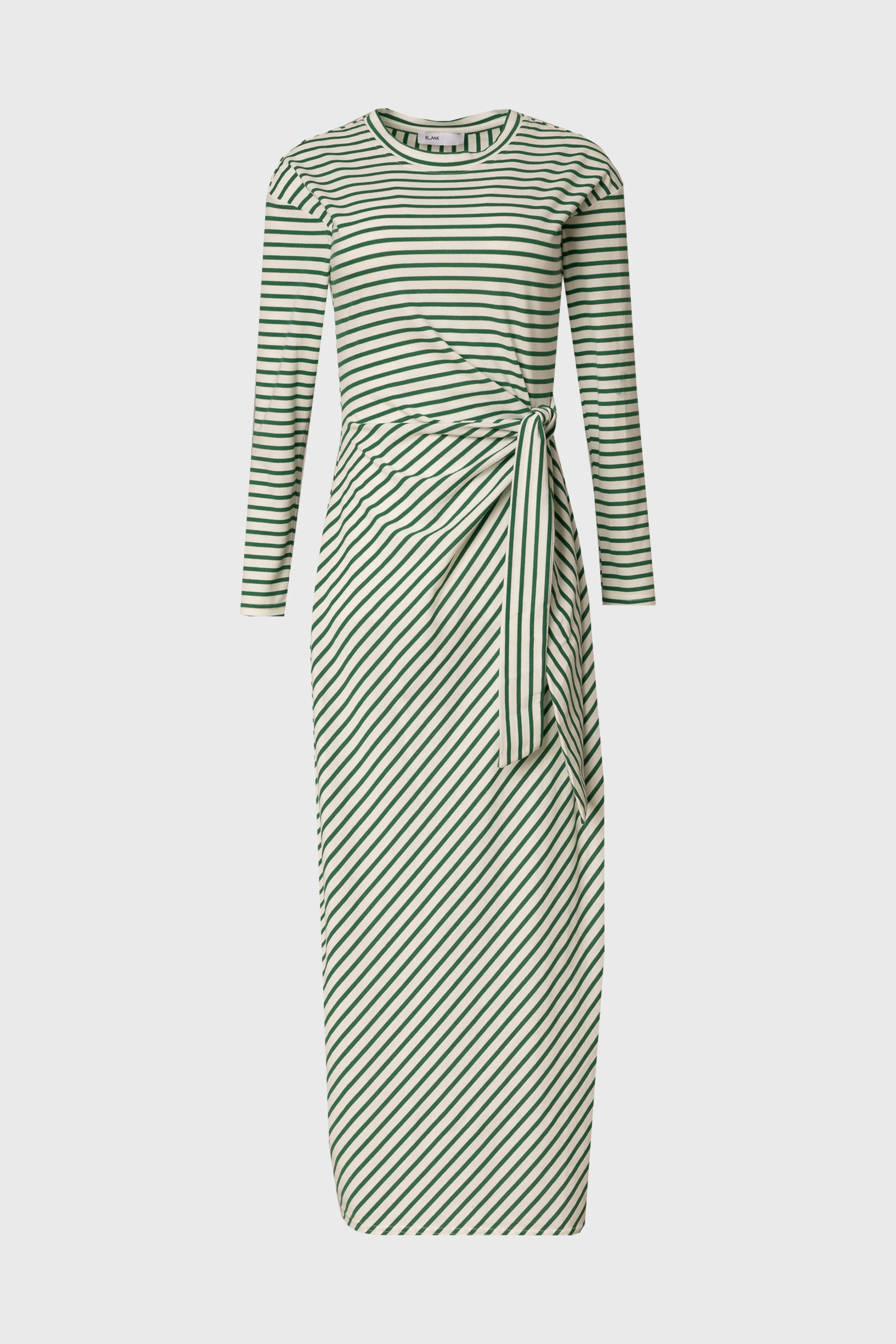 Green Striped Tie Maxi Dress - Image 6
