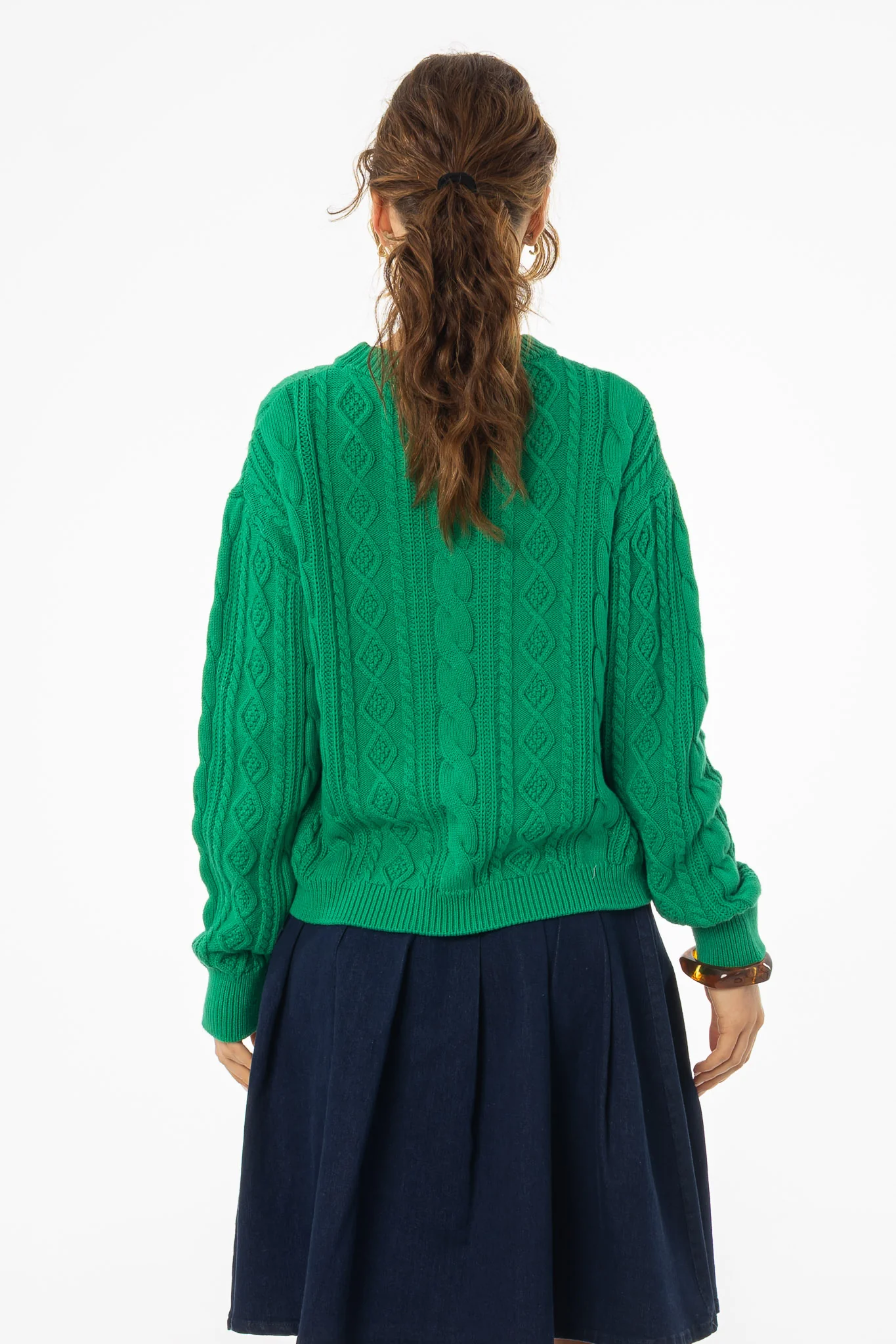 Green Tri Knit Sweater - Image 4