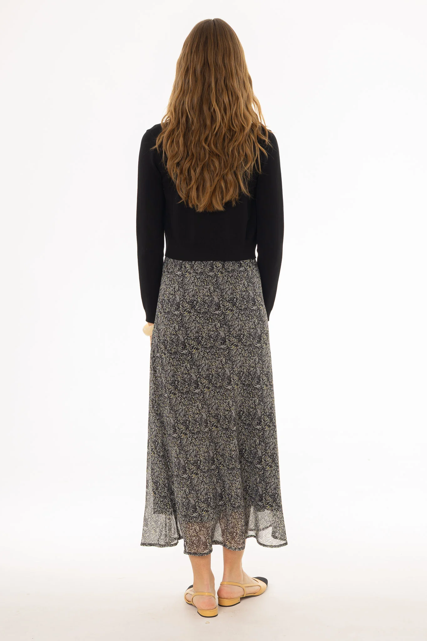 Grey Multi Printed Slip Dress - Image 3