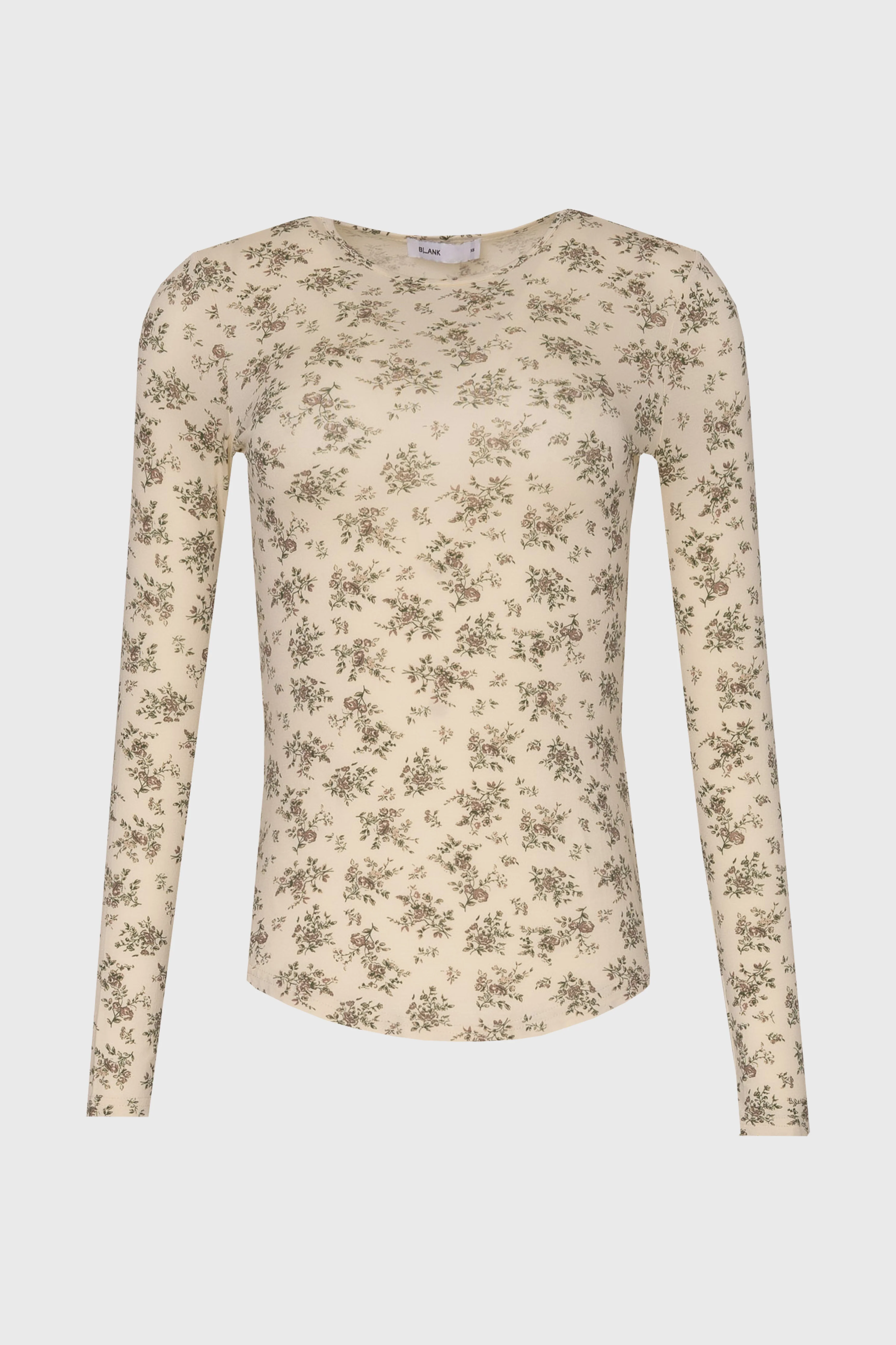 Ivory Floral Round Neck T-Shirt - Image 6