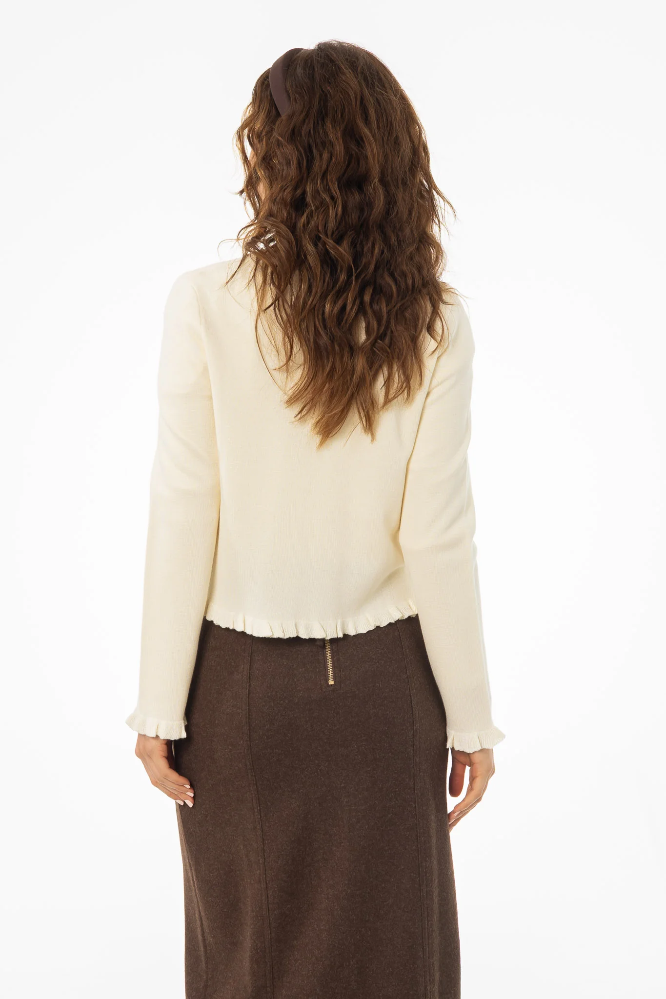 Ivory Metallic Cardigan - Image 4