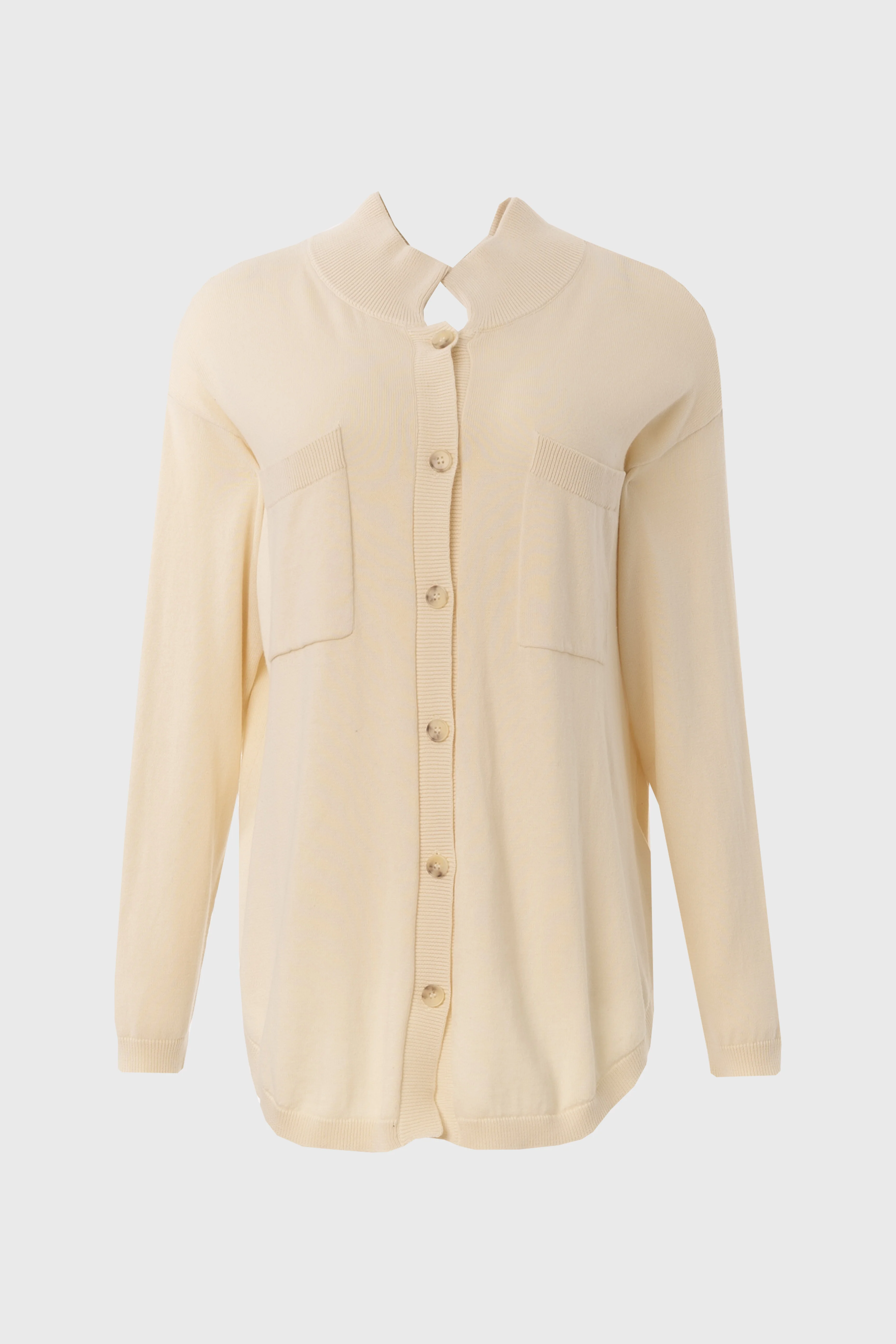Ivory Oversized Knit Cardigan - Image 5