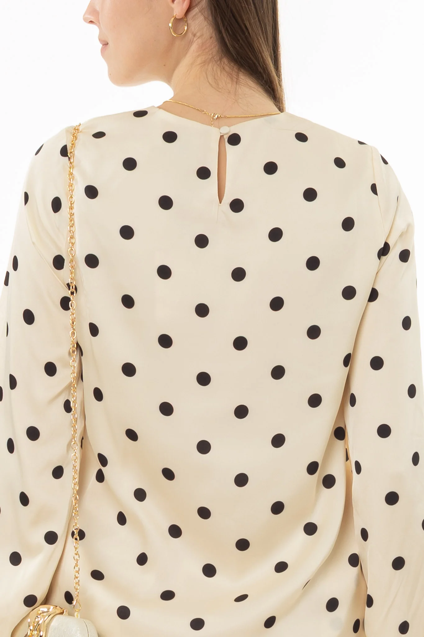 Ivory Polka Dot Maxi Dress - Image 3