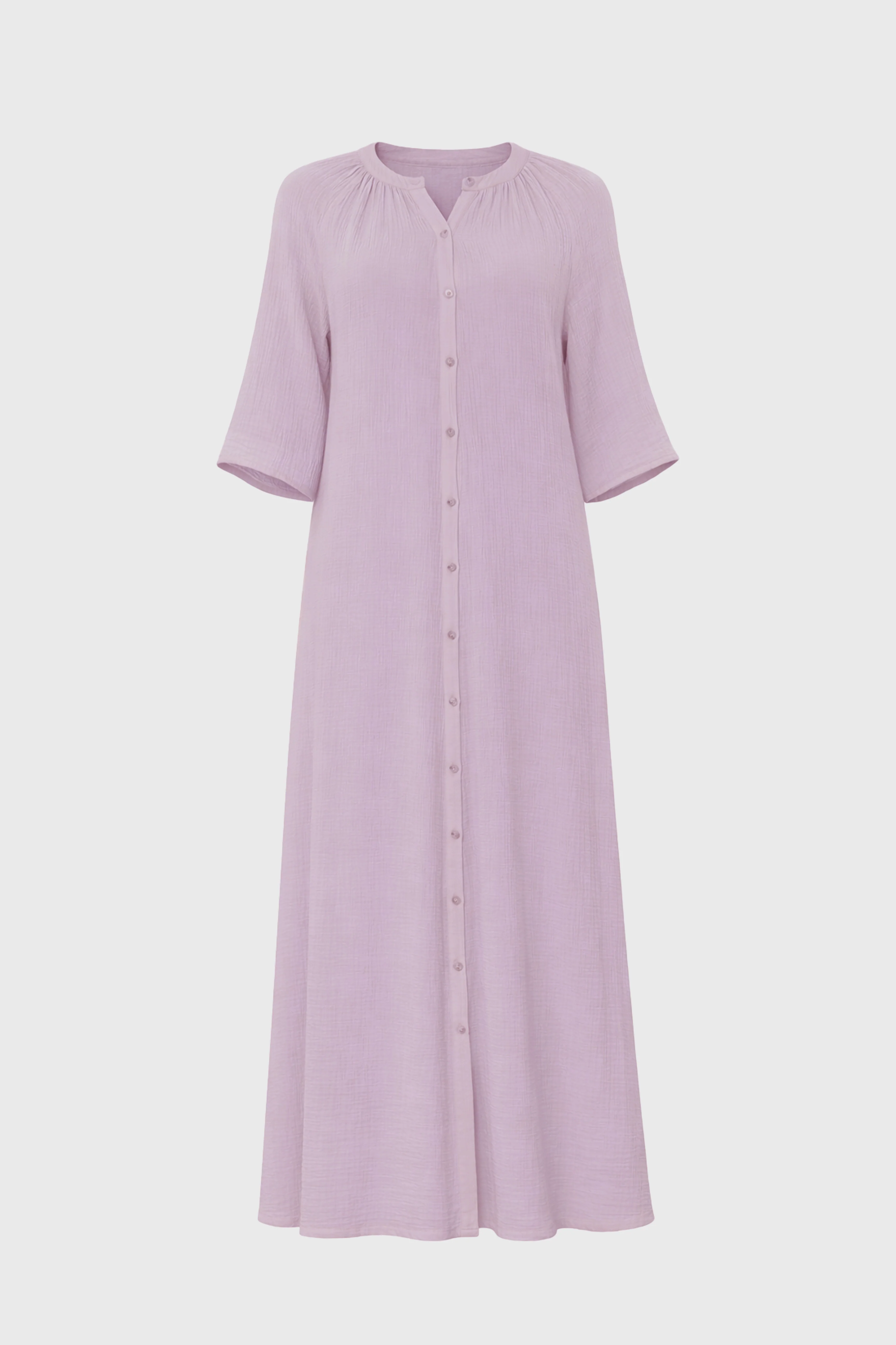 Lavender Gauze Flare Sleeve Maxi Dress - Image 6