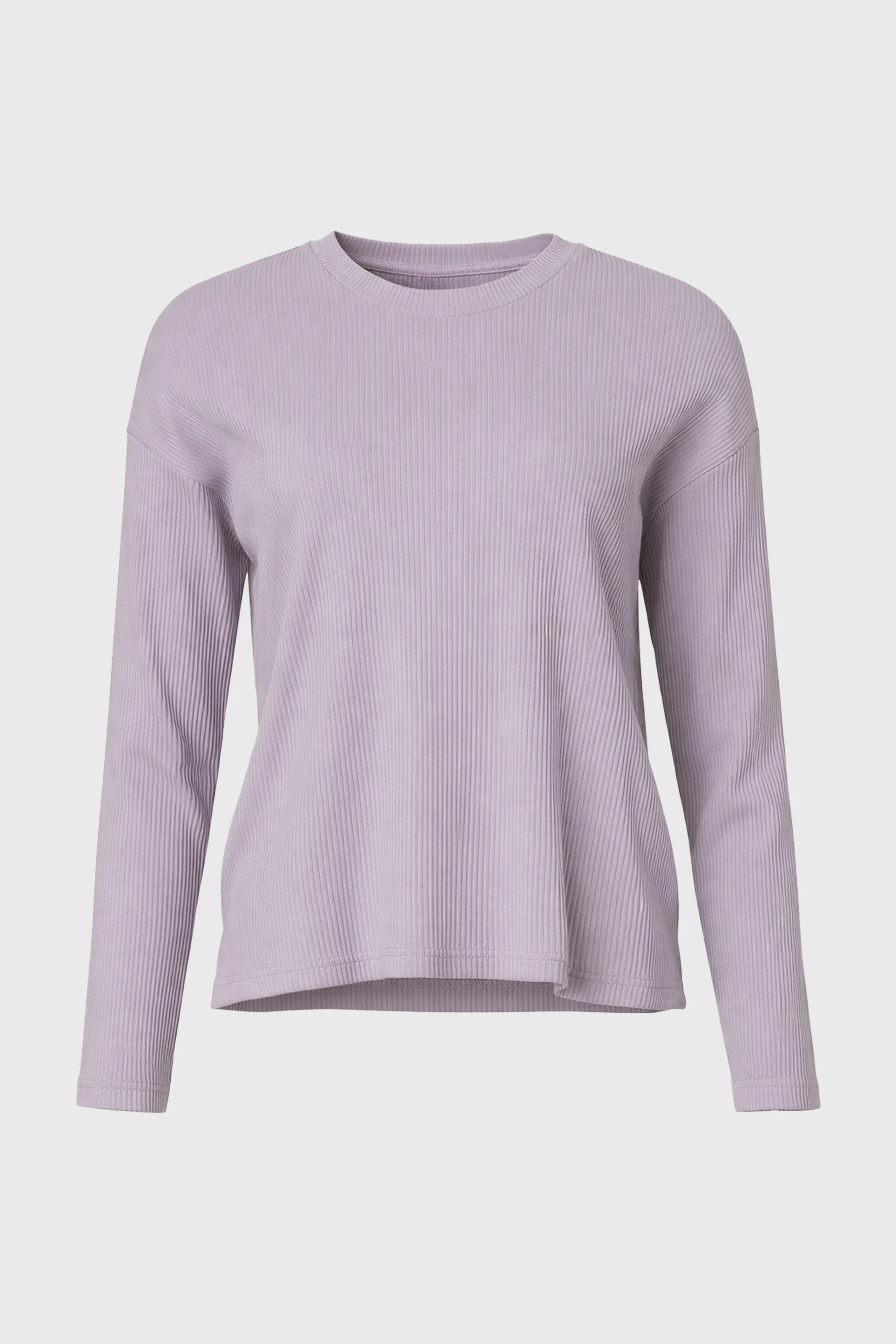 Lavender Ribbed Dolman Sleeve T-Shirt - Image 6