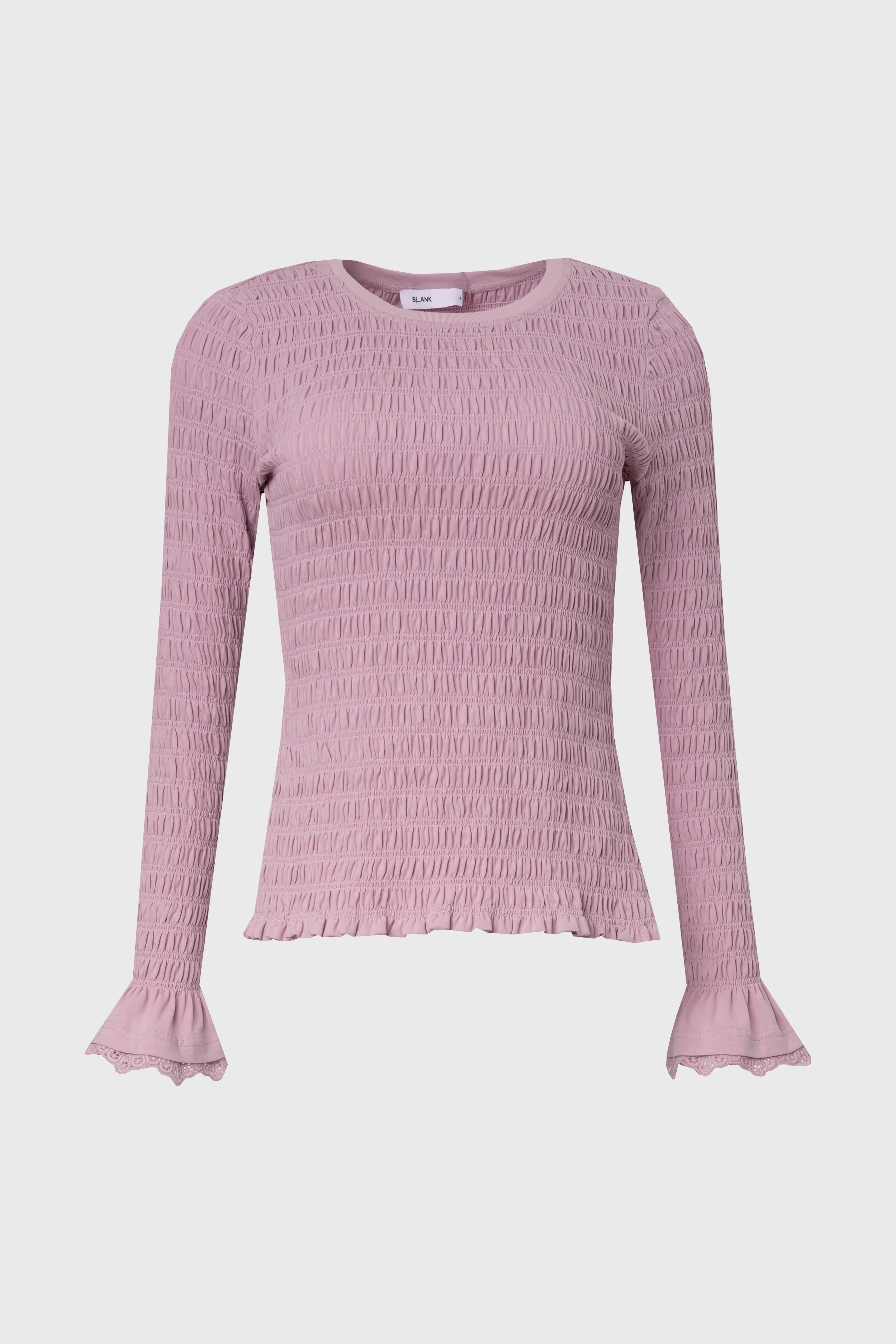 Lavender Smocked Ruffle Sleeve T-Shirt - Image 5