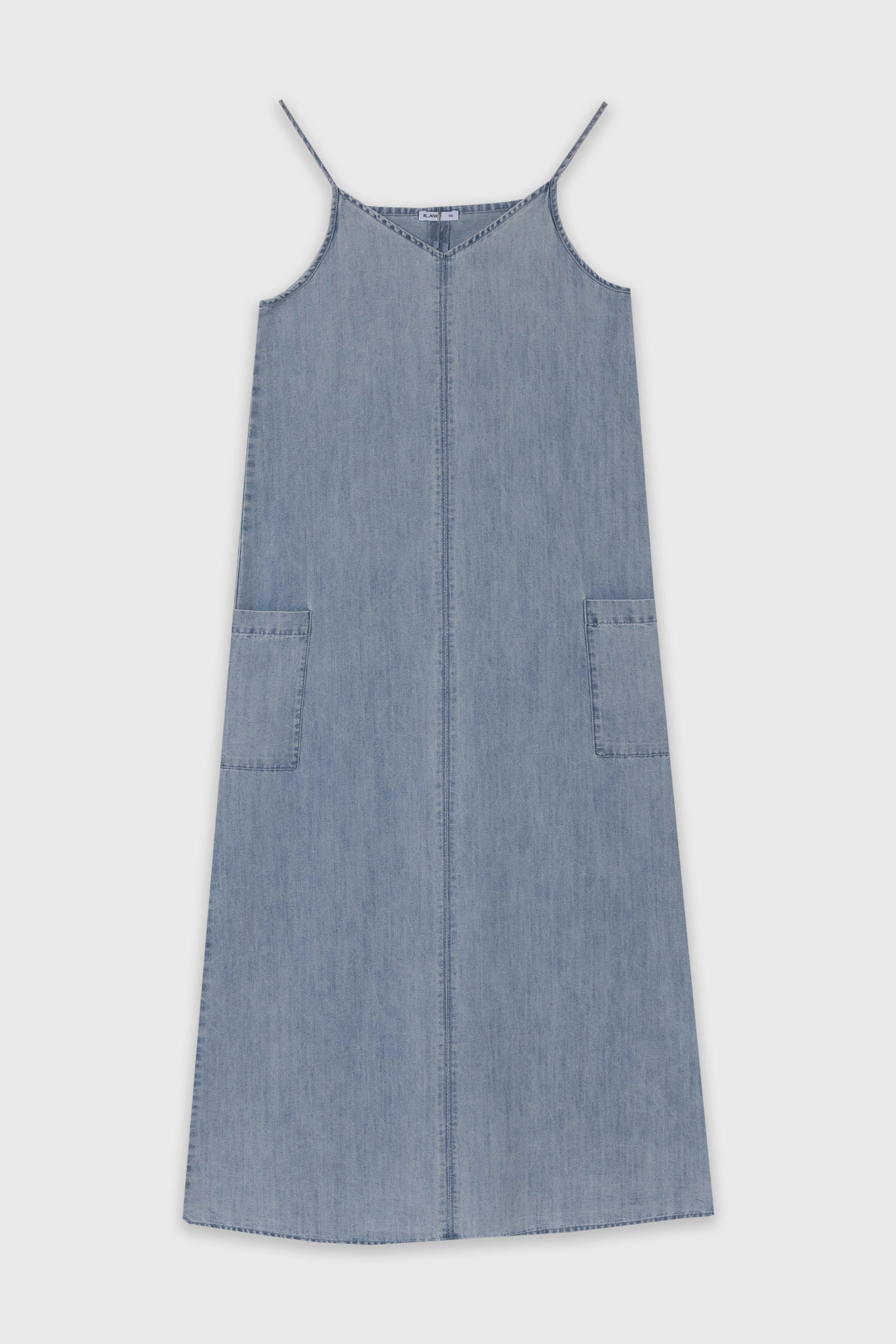 Light Blue Cargo Denim Maxi Jumper - Image 6