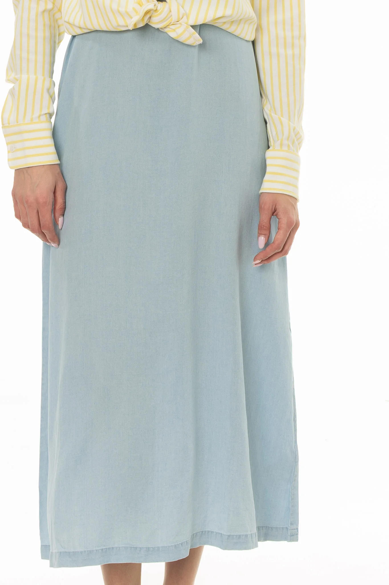 Light Blue Feather Soft Maxi Slip Jumper - Image 2