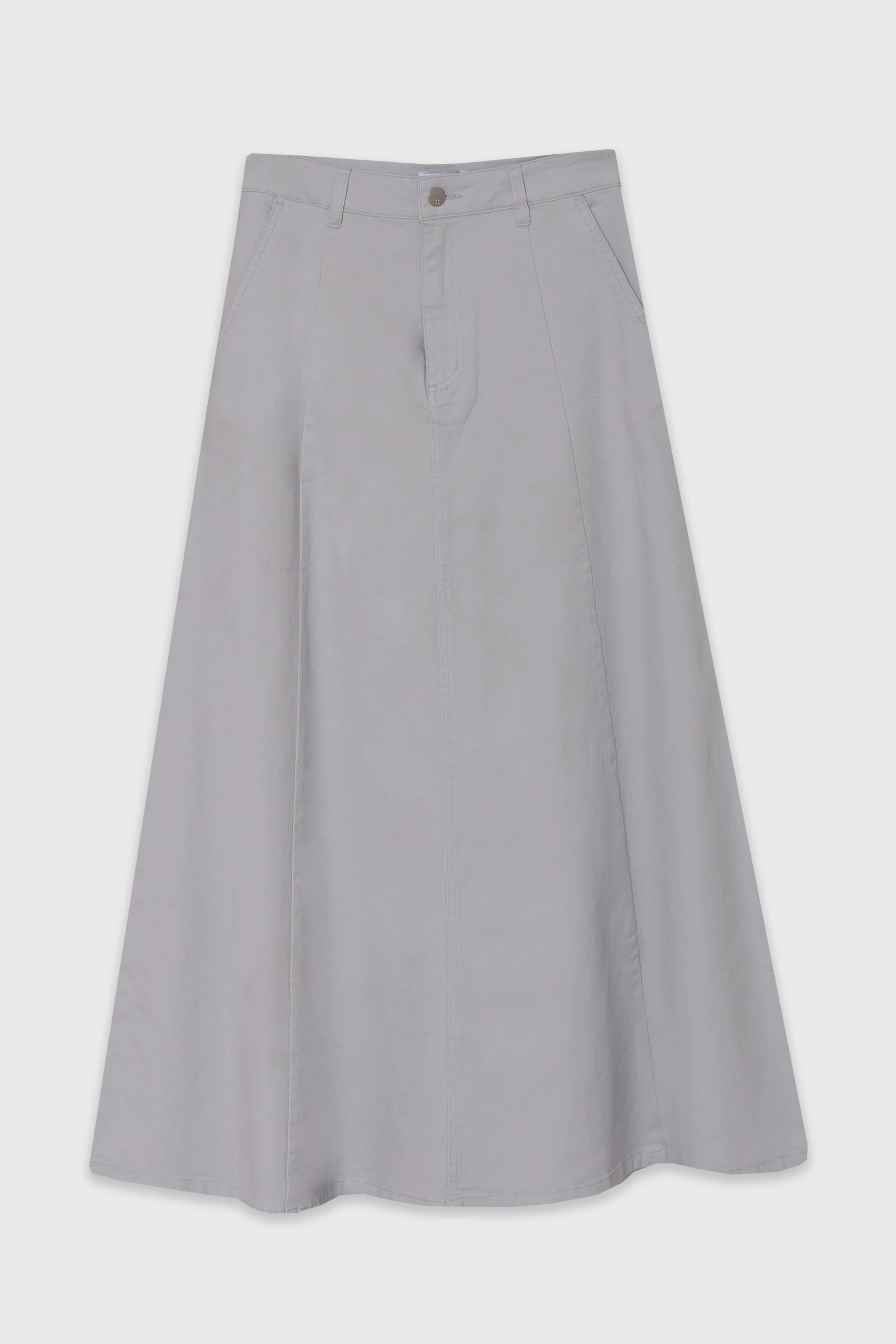 Light Blue Panel Flare Maxi Skirt - Image 6