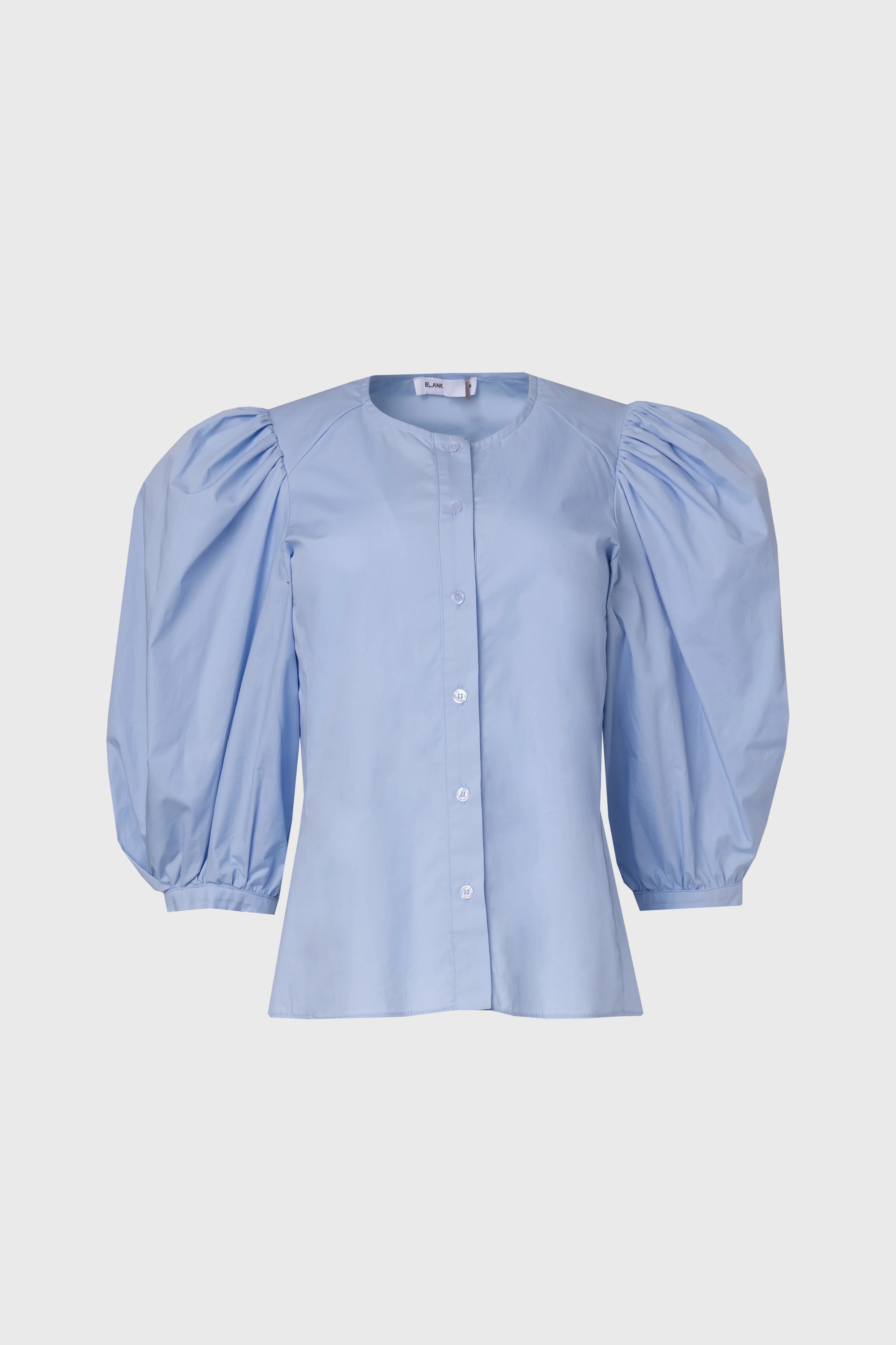 Light Blue Puff Sleeve Blouse - Image 5