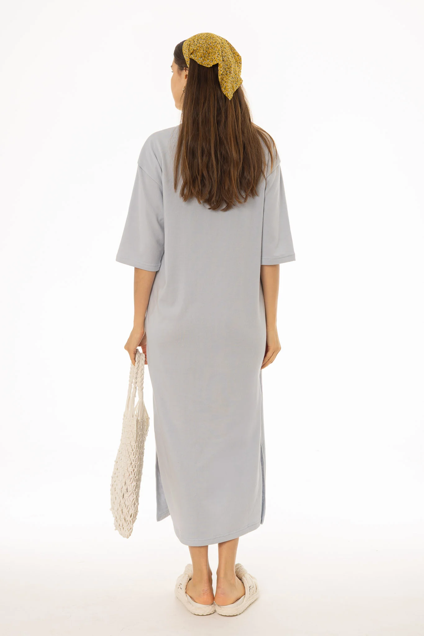 Light Blue Terry Maxi Dress - Image 5