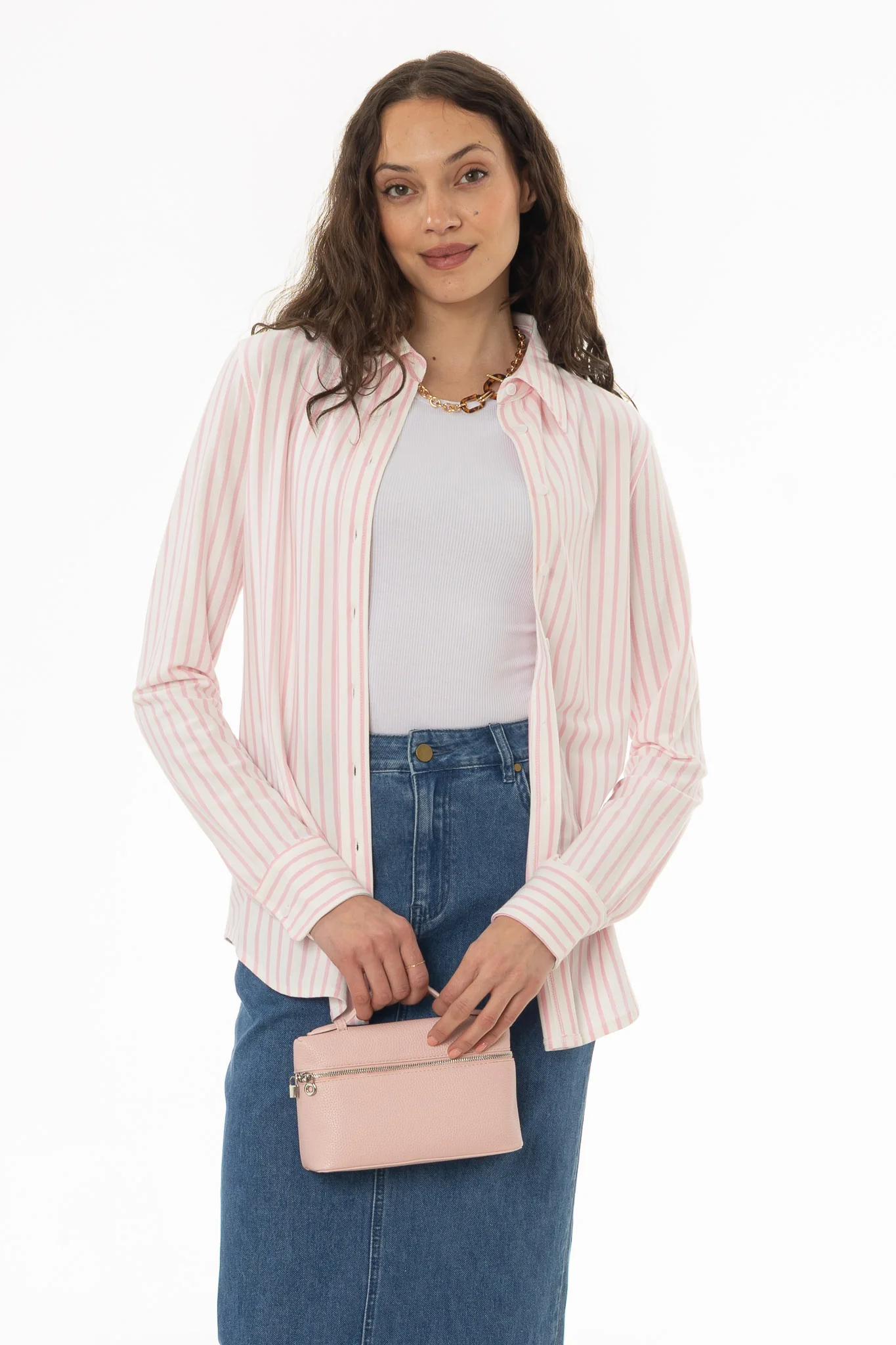 Light Pink Polo Button Up Shirt - Image 5